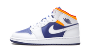 Air Jordan 1 Mid GS "White deep royal blue" 554725 131