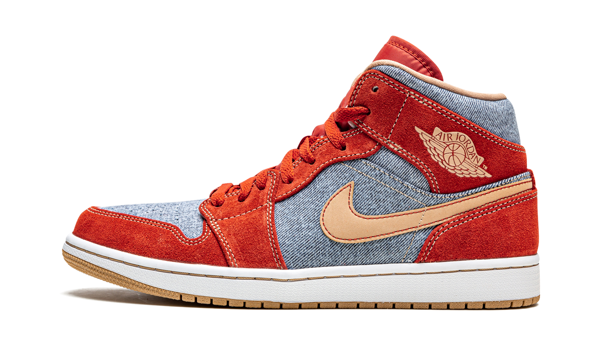 Air Jordan 1 Mid Se "Denim red suede" DM4352 600