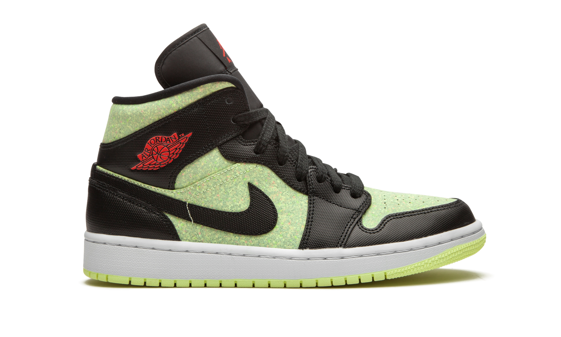 Air Jordan 1 Mid Se Women "Barely volt / chile red" CV5276 003