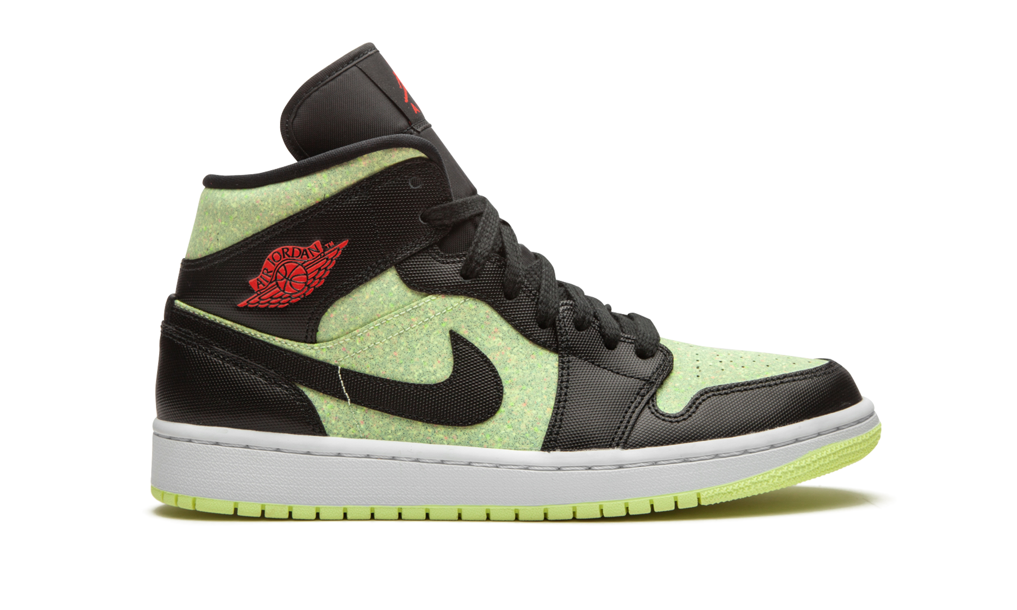 Air Jordan 1 Mid Se Women "Barely volt / chile red" CV5276 003