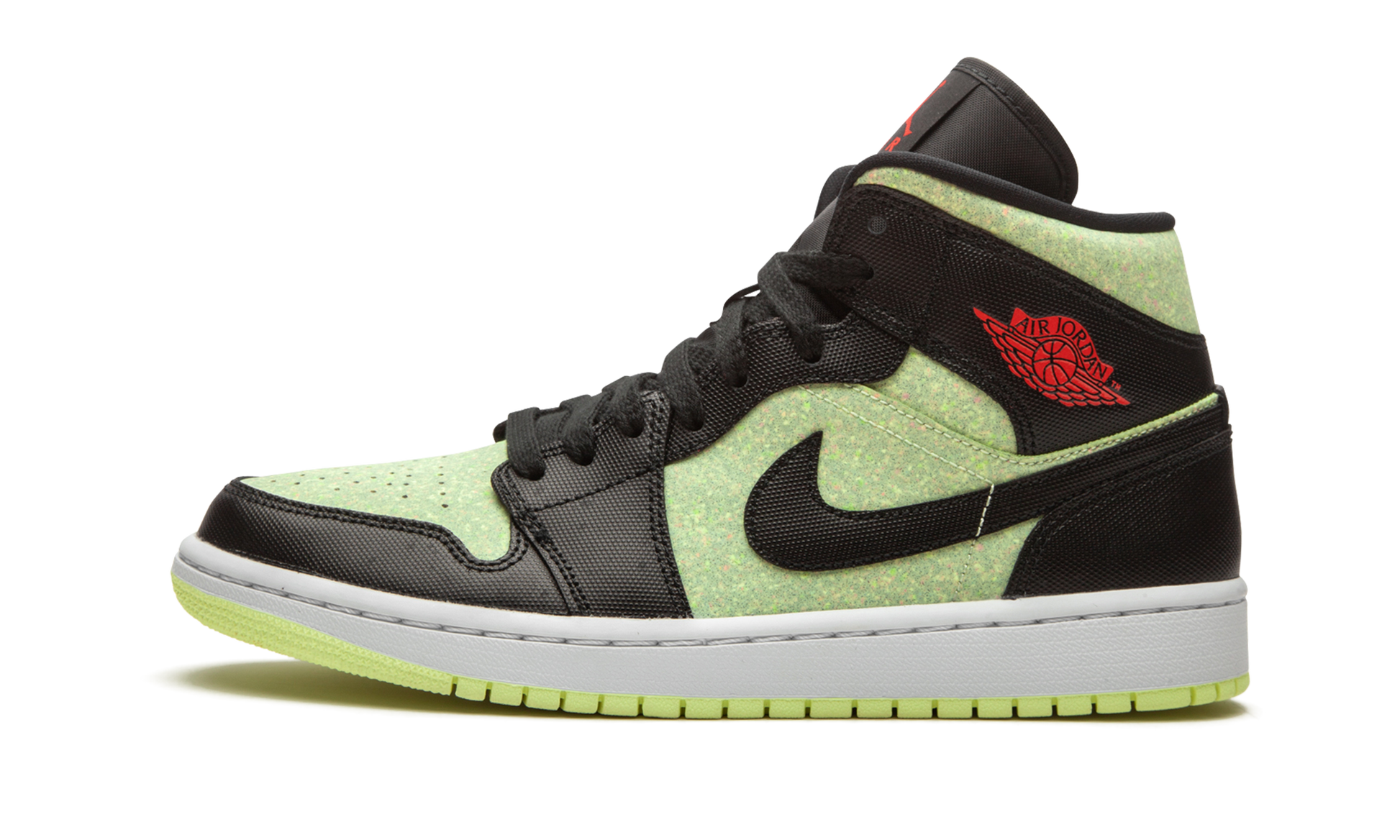 Air Jordan 1 Mid Se Women "Barely volt / chile red" CV5276 003