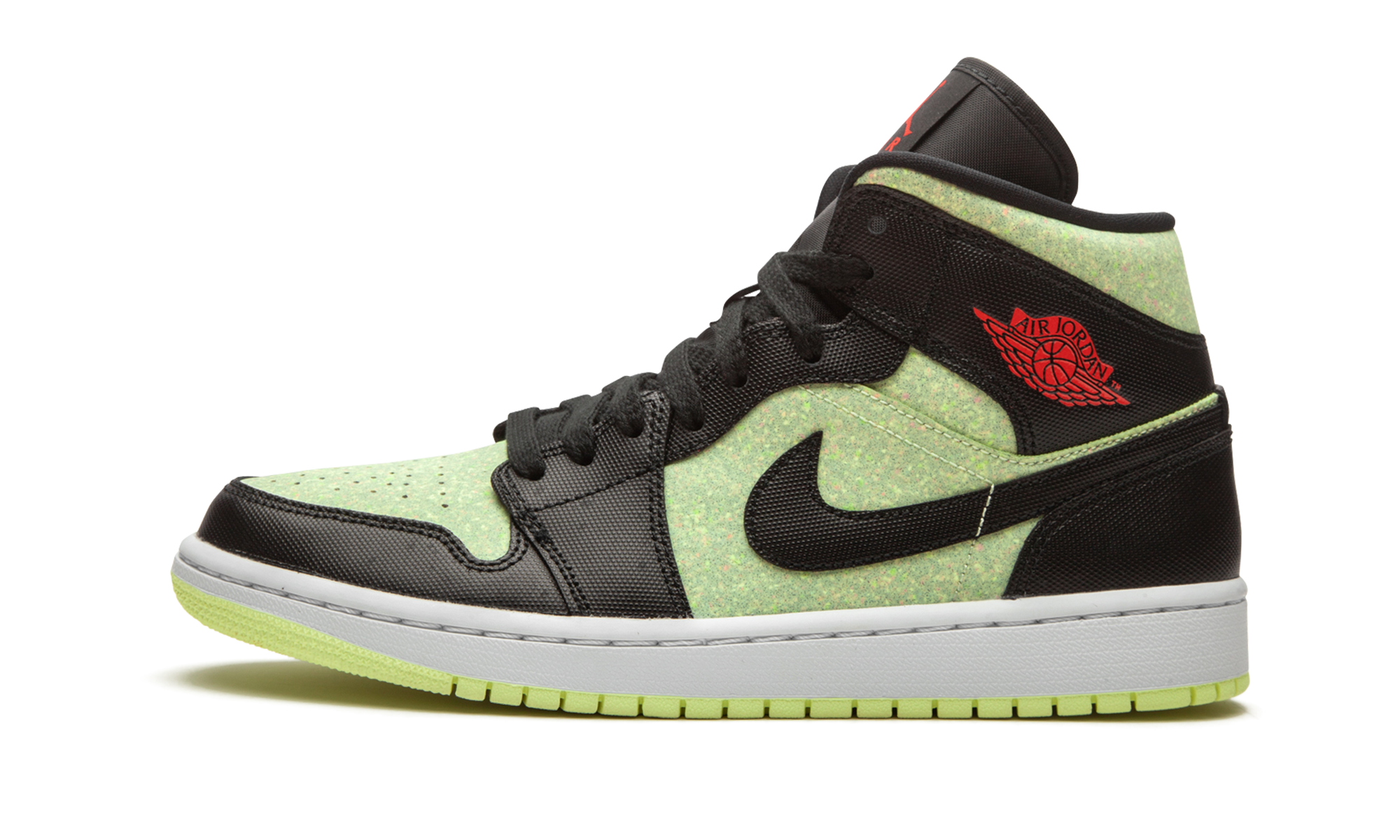 Air Jordan 1 Mid Se Women "Barely volt / chile red" CV5276 003