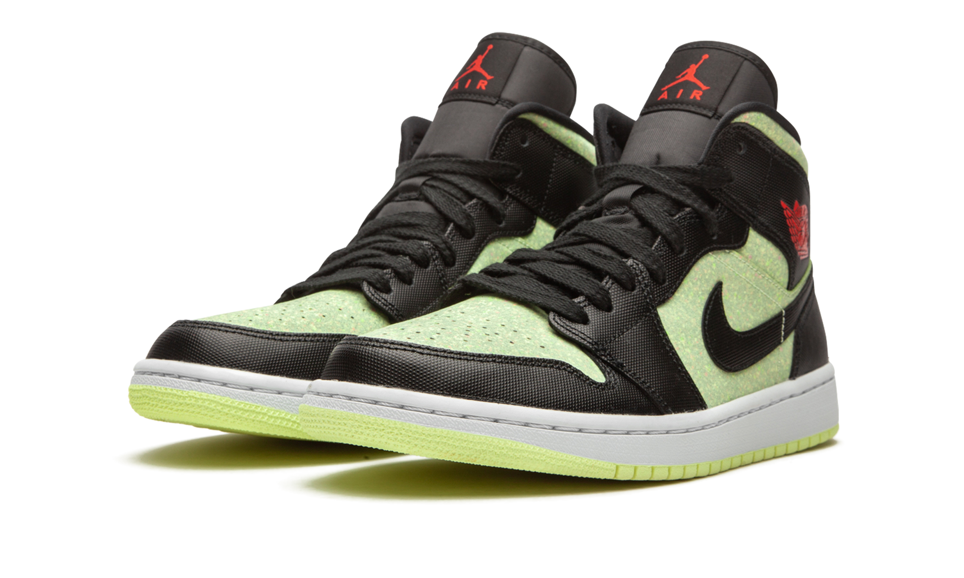 Air Jordan 1 Mid Se Women "Barely volt / chile red" CV5276 003