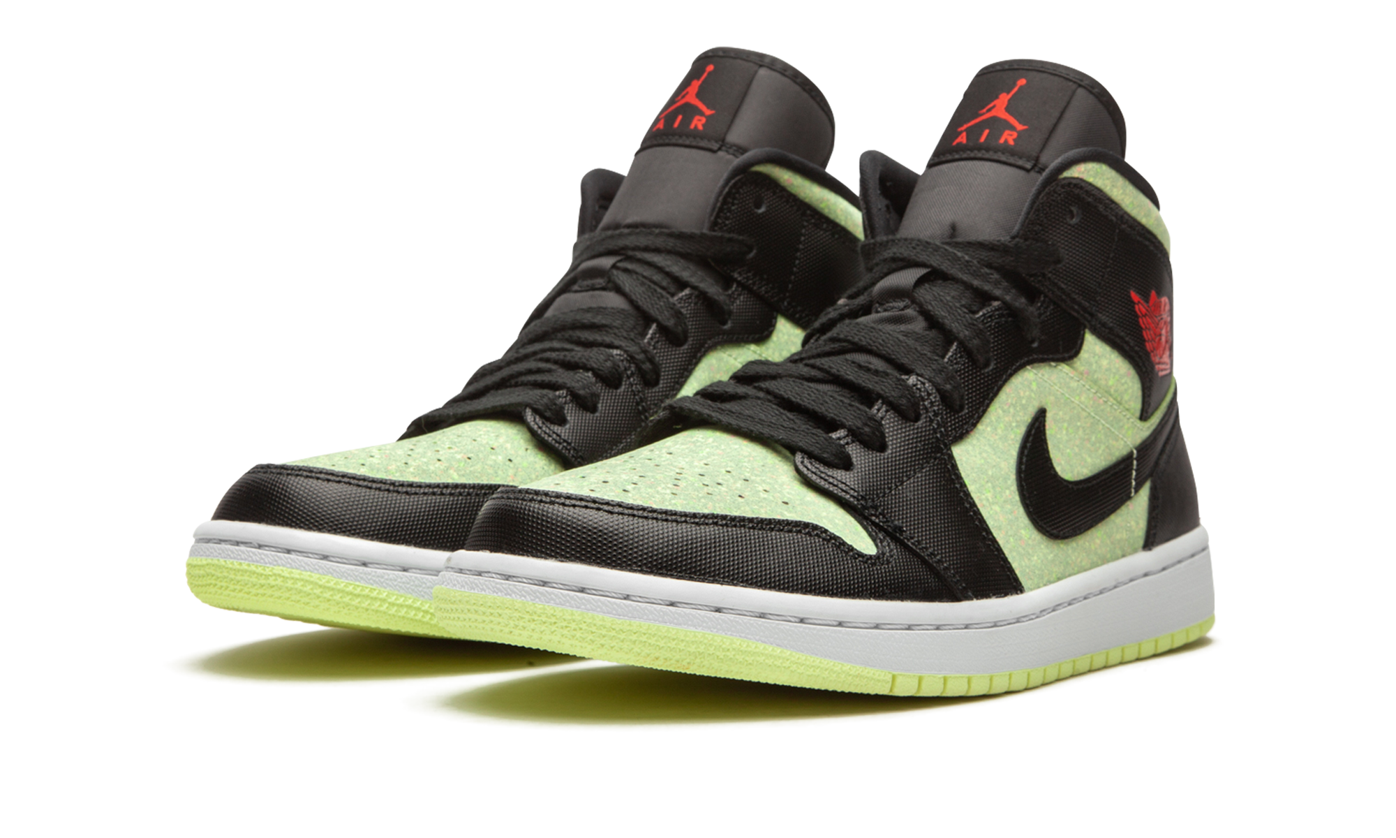 Air Jordan 1 Mid Se Women "Barely volt / chile red" CV5276 003