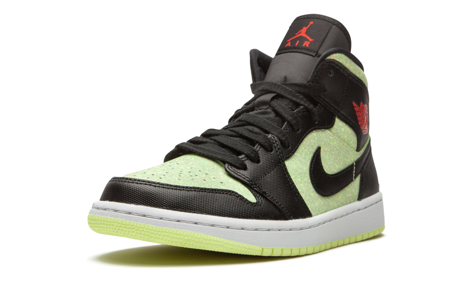 Air Jordan 1 Mid Se Women "Barely volt / chile red" CV5276 003
