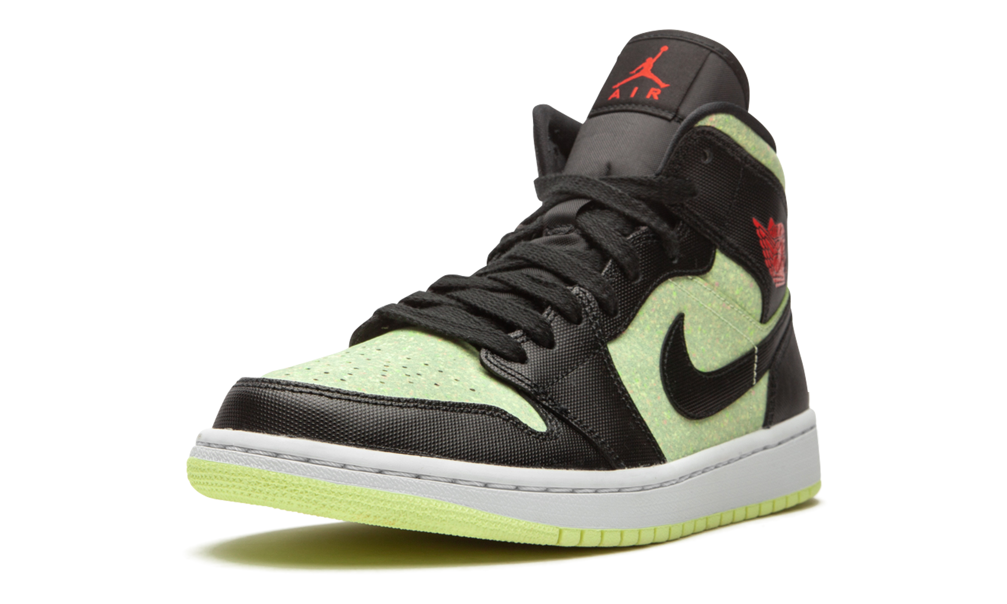Air Jordan 1 Mid Se Women "Barely volt / chile red" CV5276 003