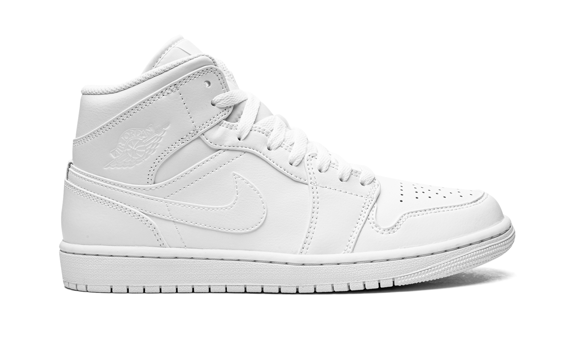 Air Jordan 1 Mid "Triple white" 554724 136