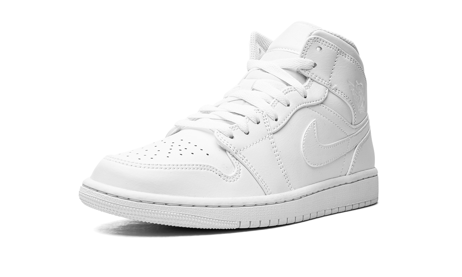 Air Jordan 1 Mid "Triple white" 554724 136