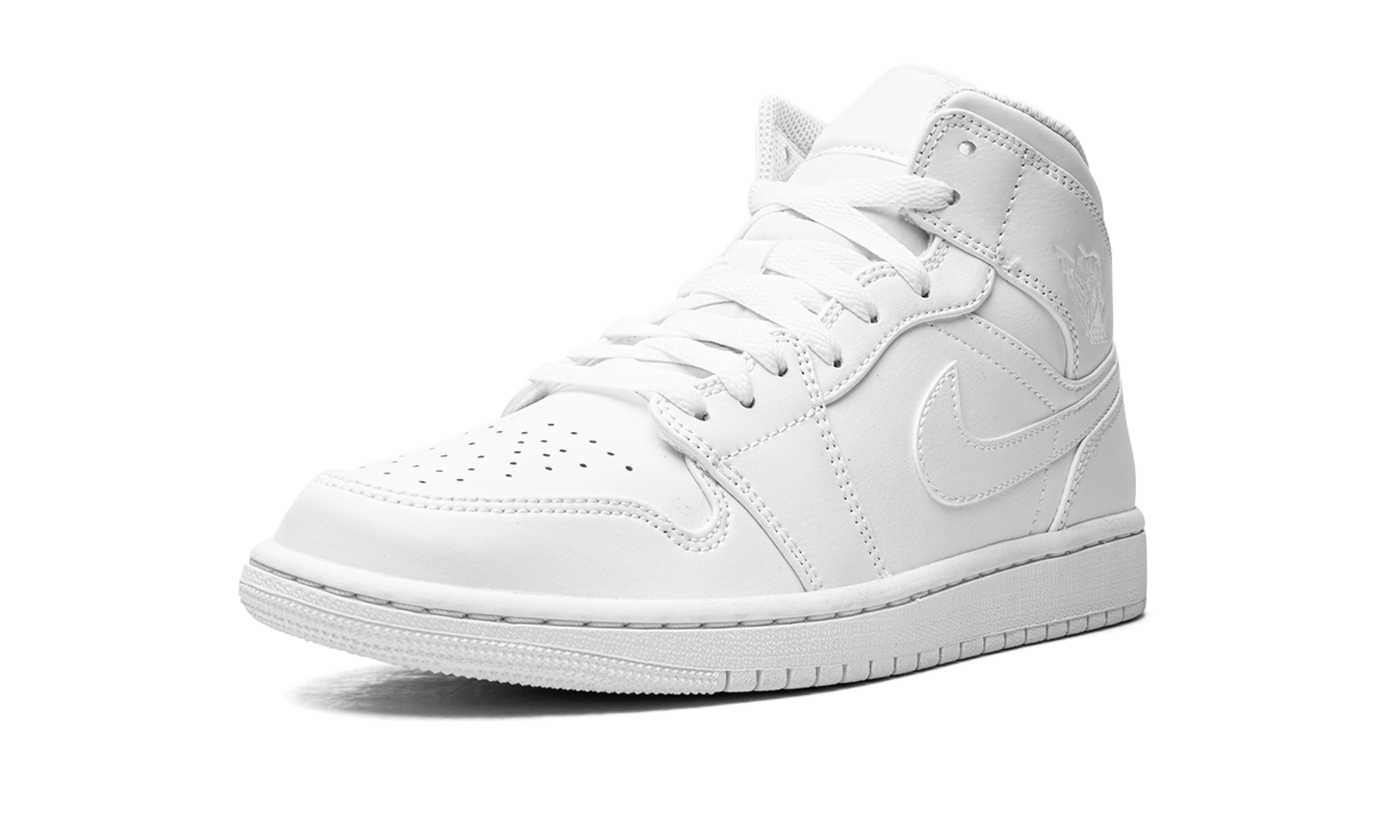 Air Jordan 1 Mid "Triple white" 554724 136