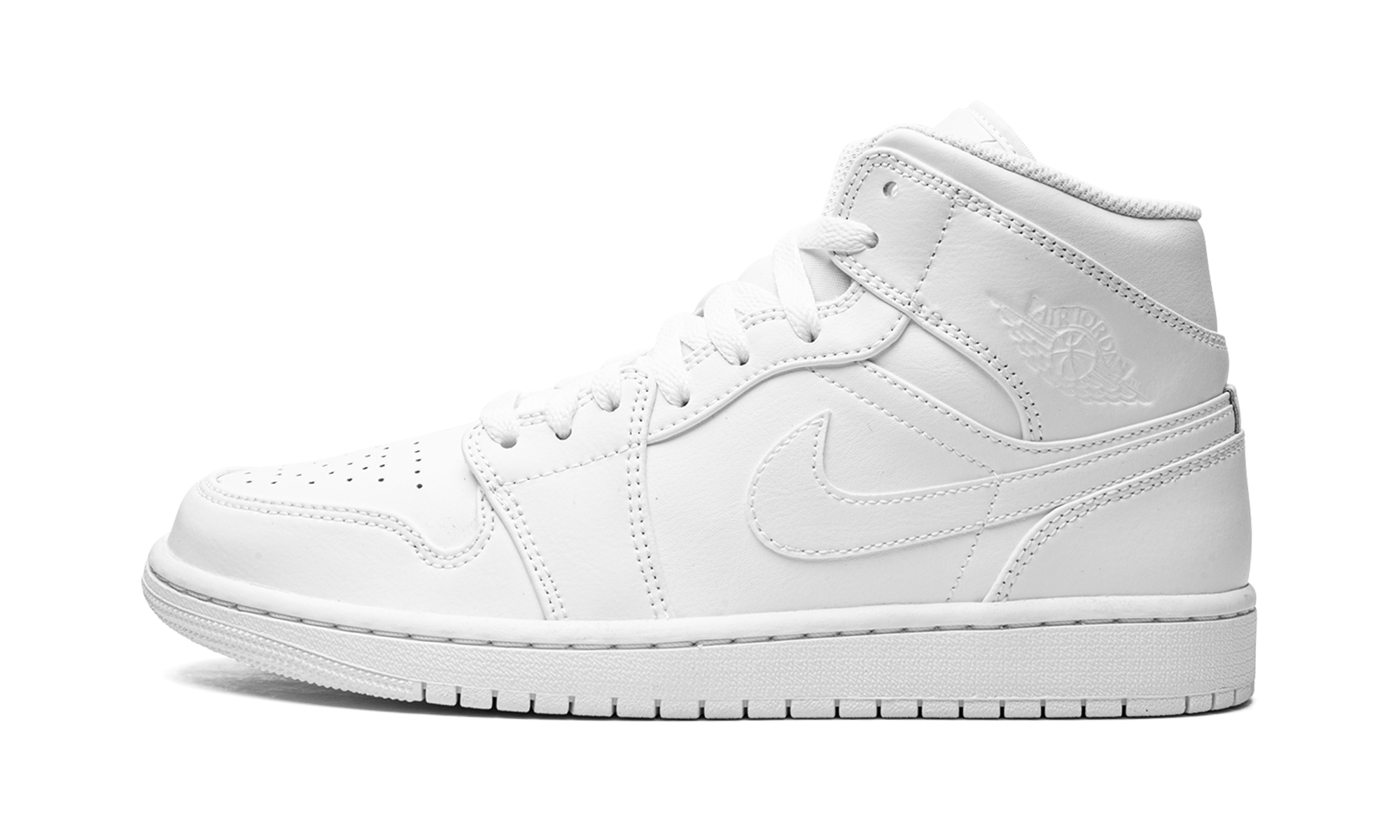 Air Jordan 1 Mid "Triple white" 554724 136