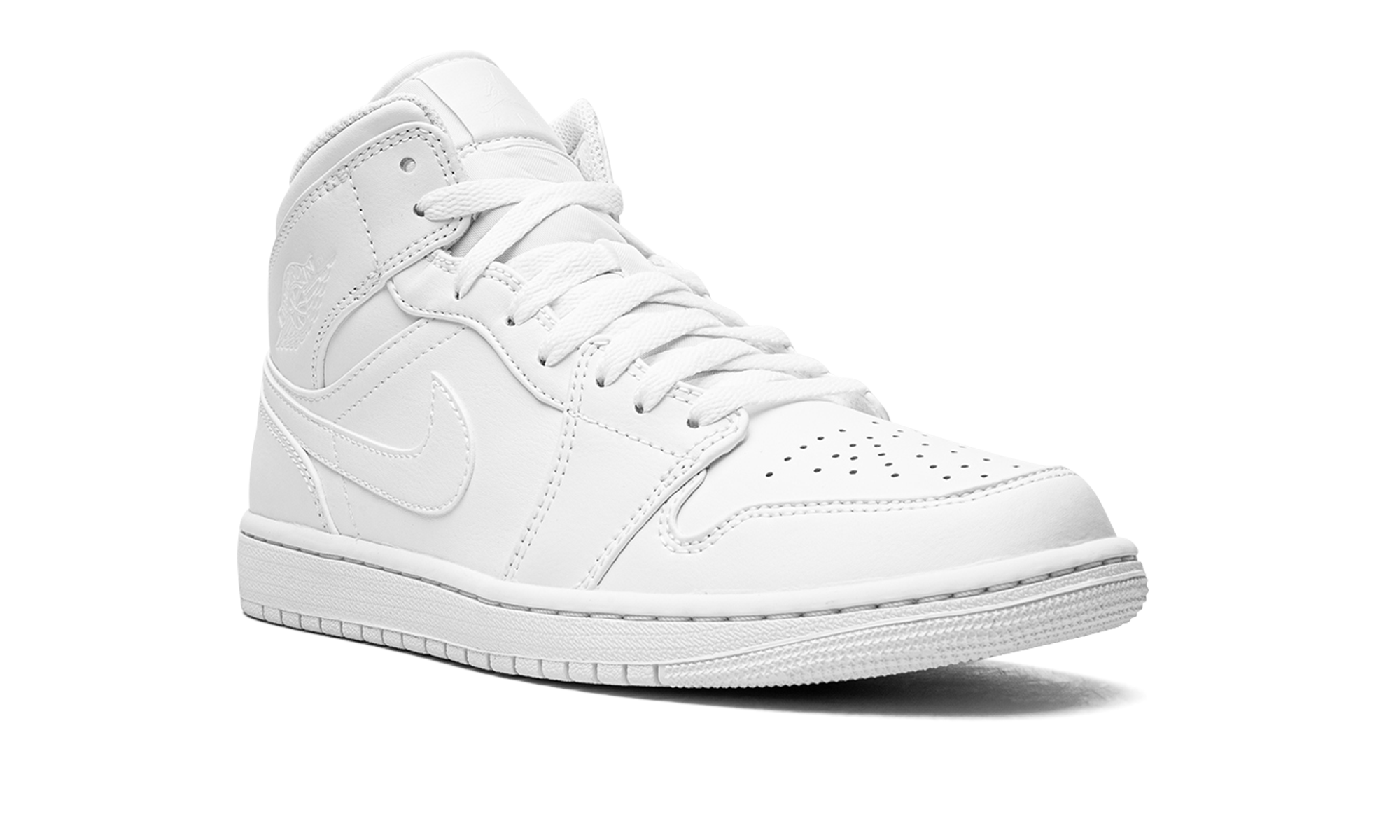 Air Jordan 1 Mid "Triple white" 554724 136