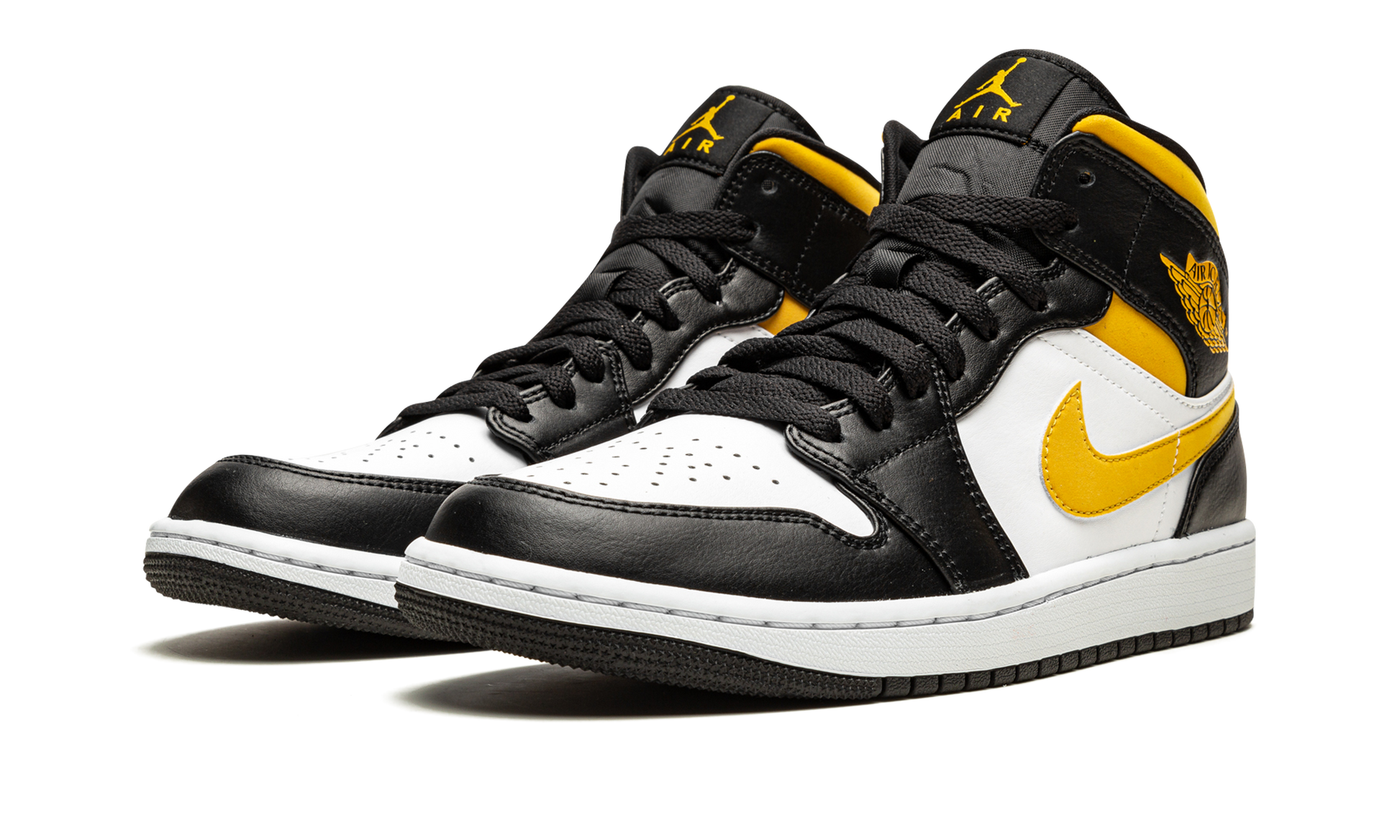 Air Jordan 1 Mid "White / pollen / black" 554724 177