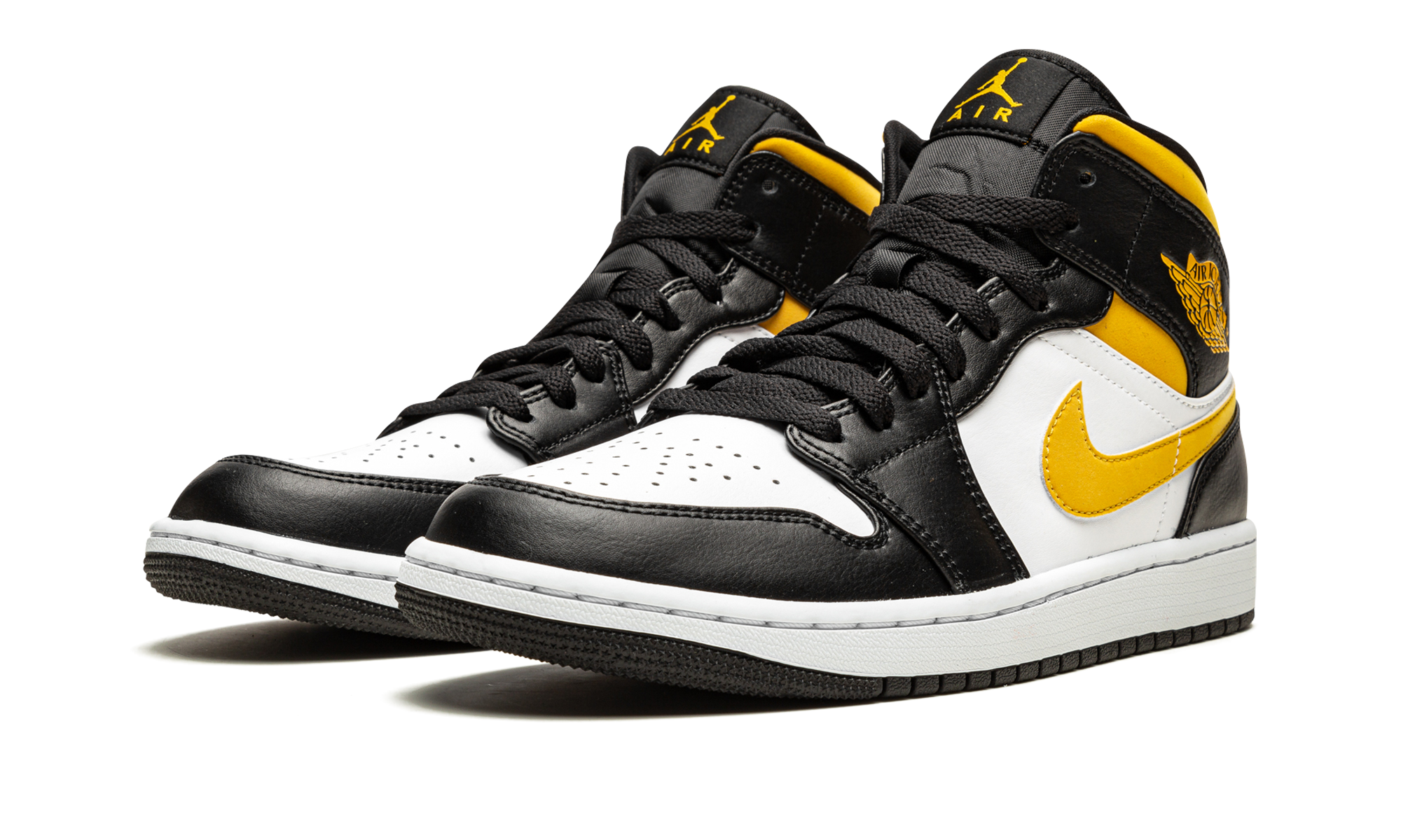 Air Jordan 1 Mid "White / pollen / black" 554724 177