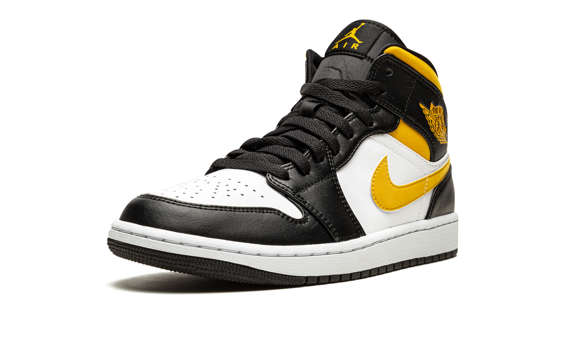 Air Jordan 1 Mid "White / pollen / black" 554724 177