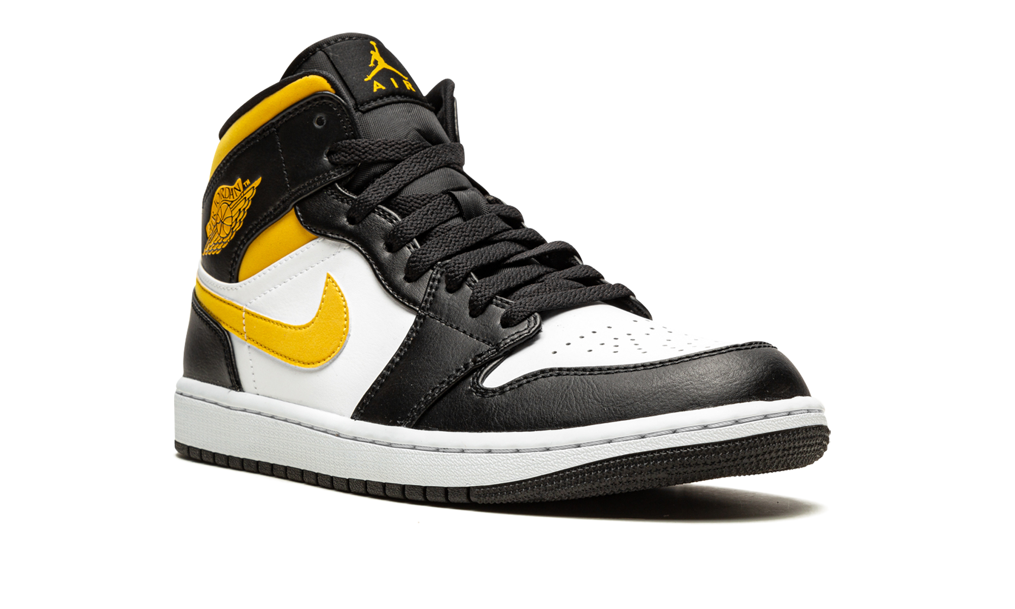 Air Jordan 1 Mid "White / pollen / black" 554724 177