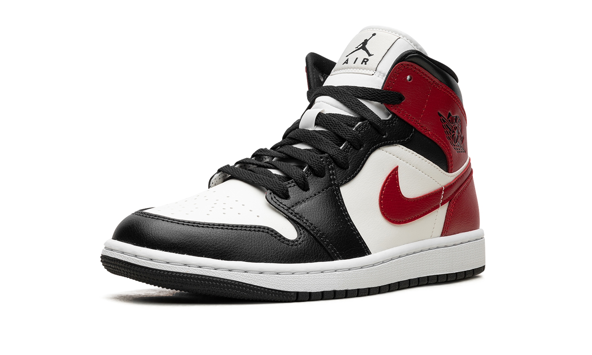 Air Jordan 1 Mid Women "Black toe" BQ6472 160