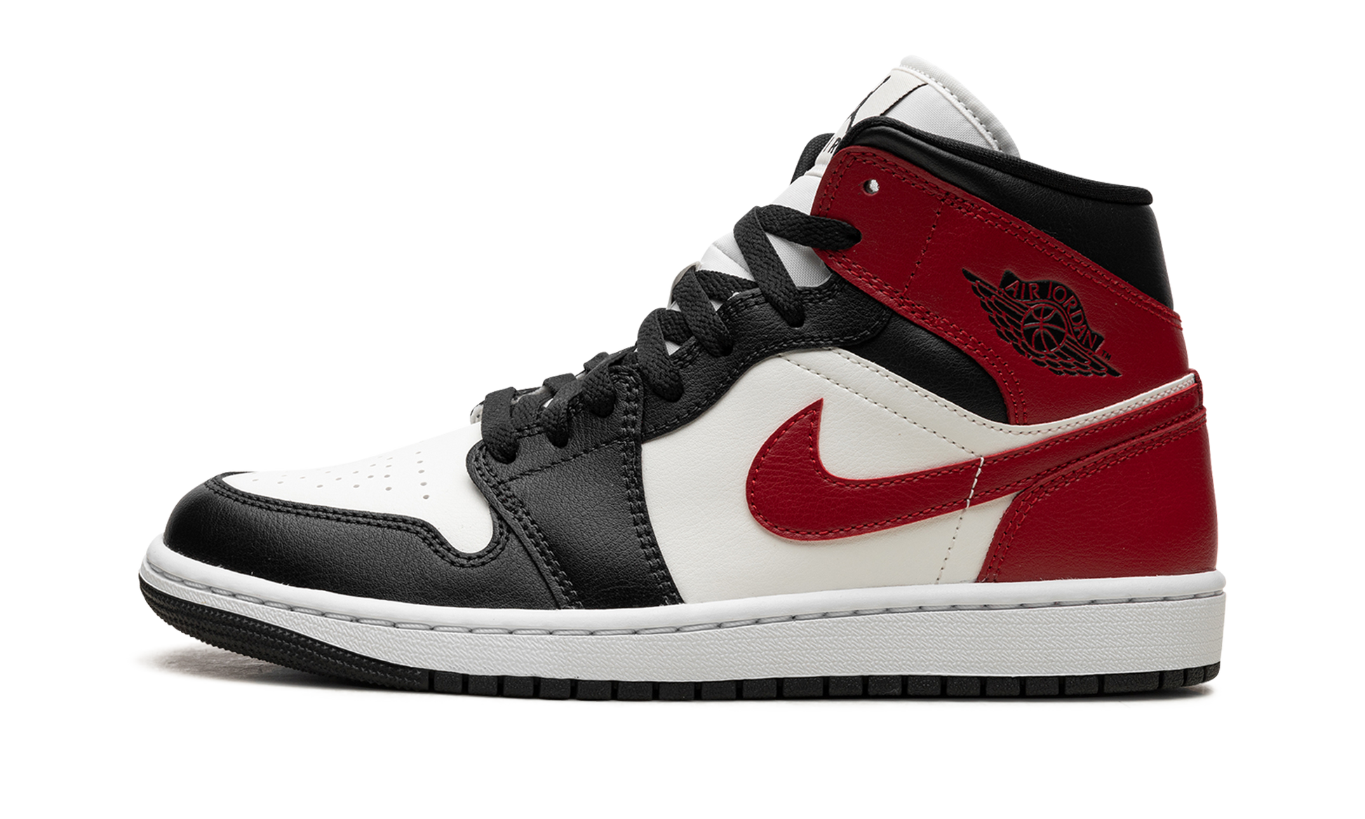 Air Jordan 1 Mid Women "Black toe" BQ6472 160