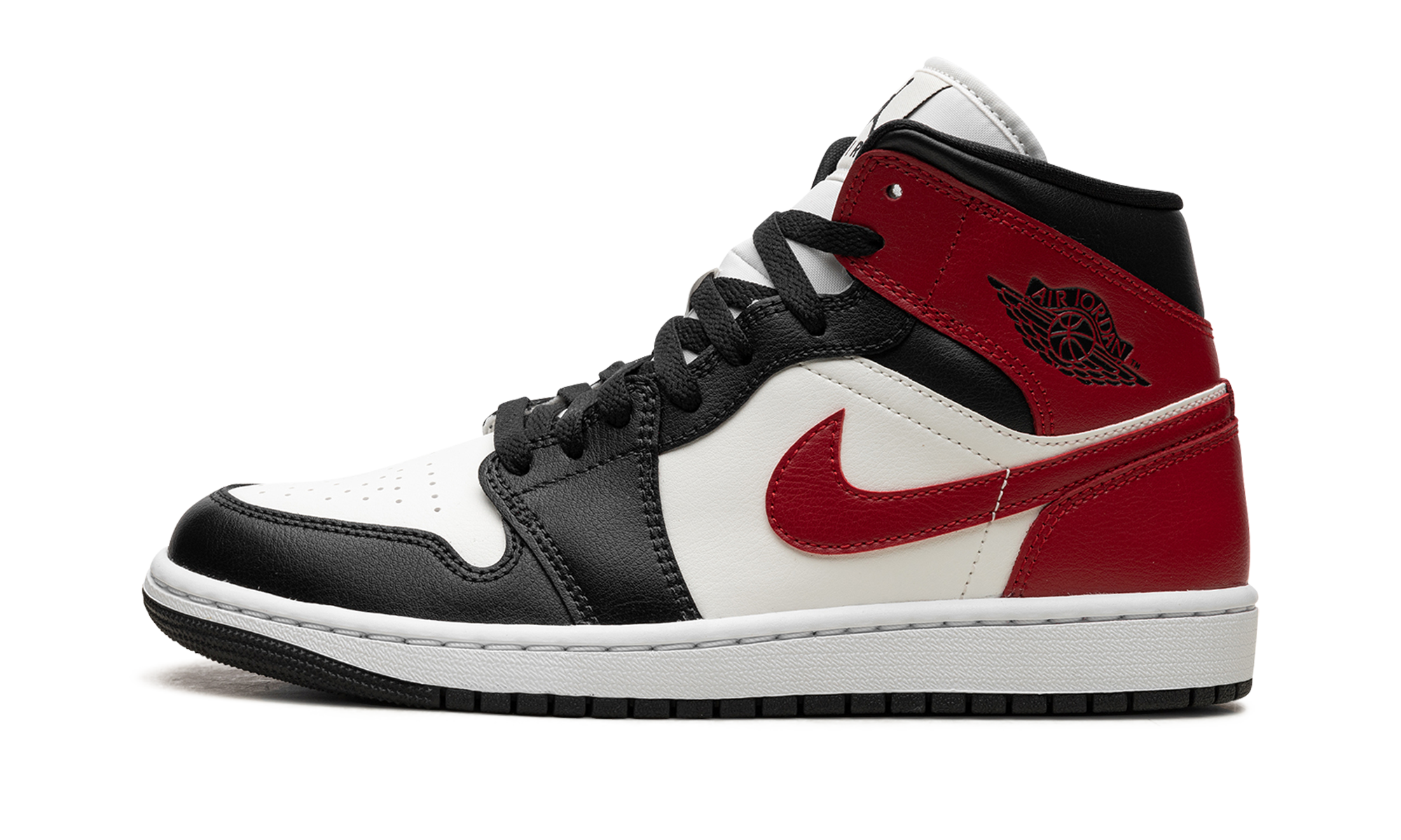 Air Jordan 1 Mid Women "Black toe" BQ6472 160