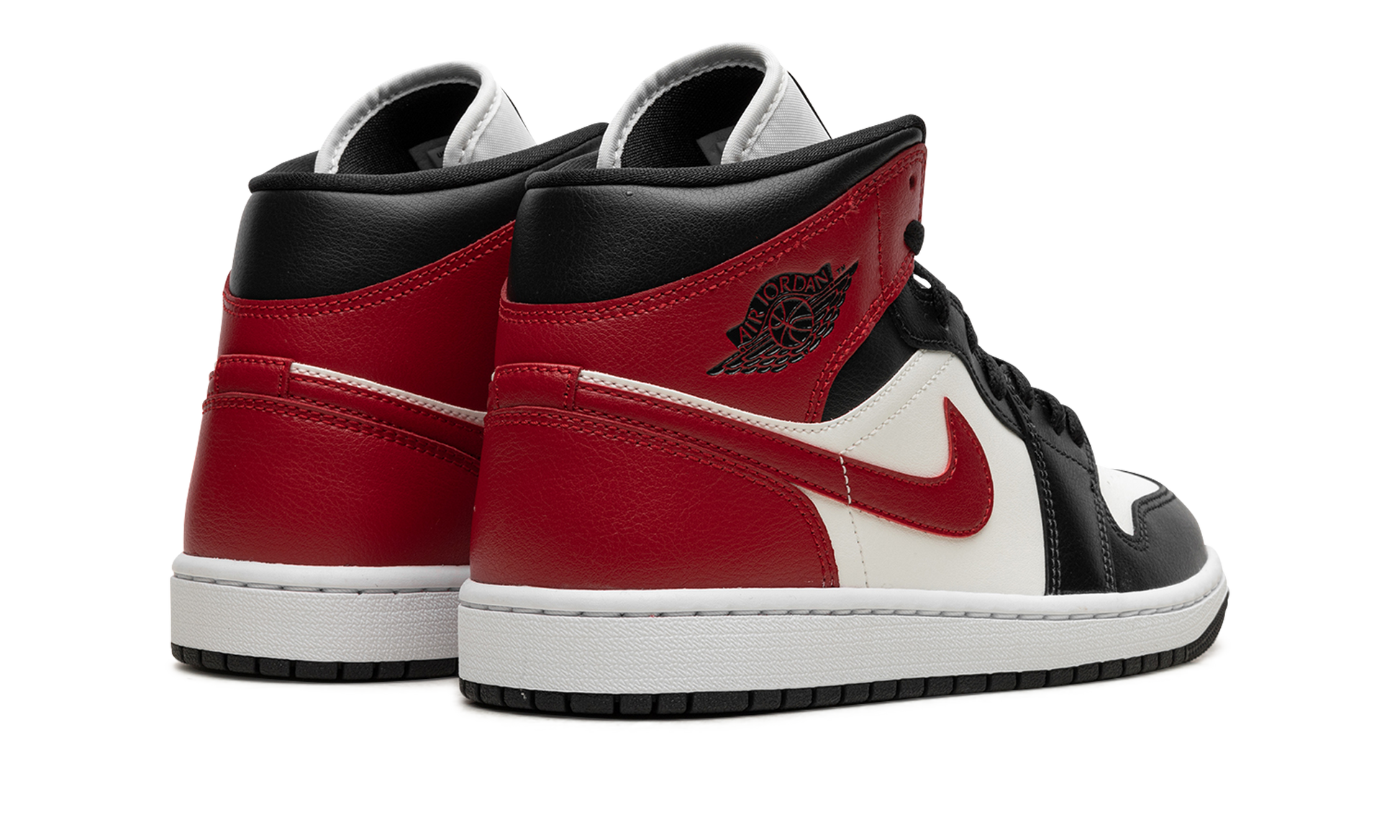 Air Jordan 1 Mid Women "Black toe" BQ6472 160