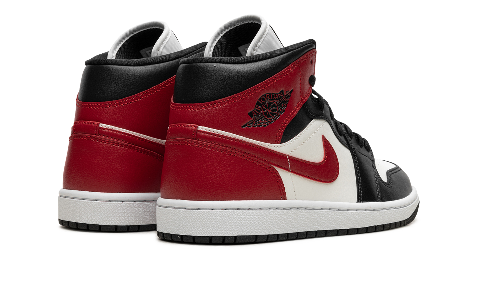 Air Jordan 1 Mid Women "Black toe" BQ6472 160