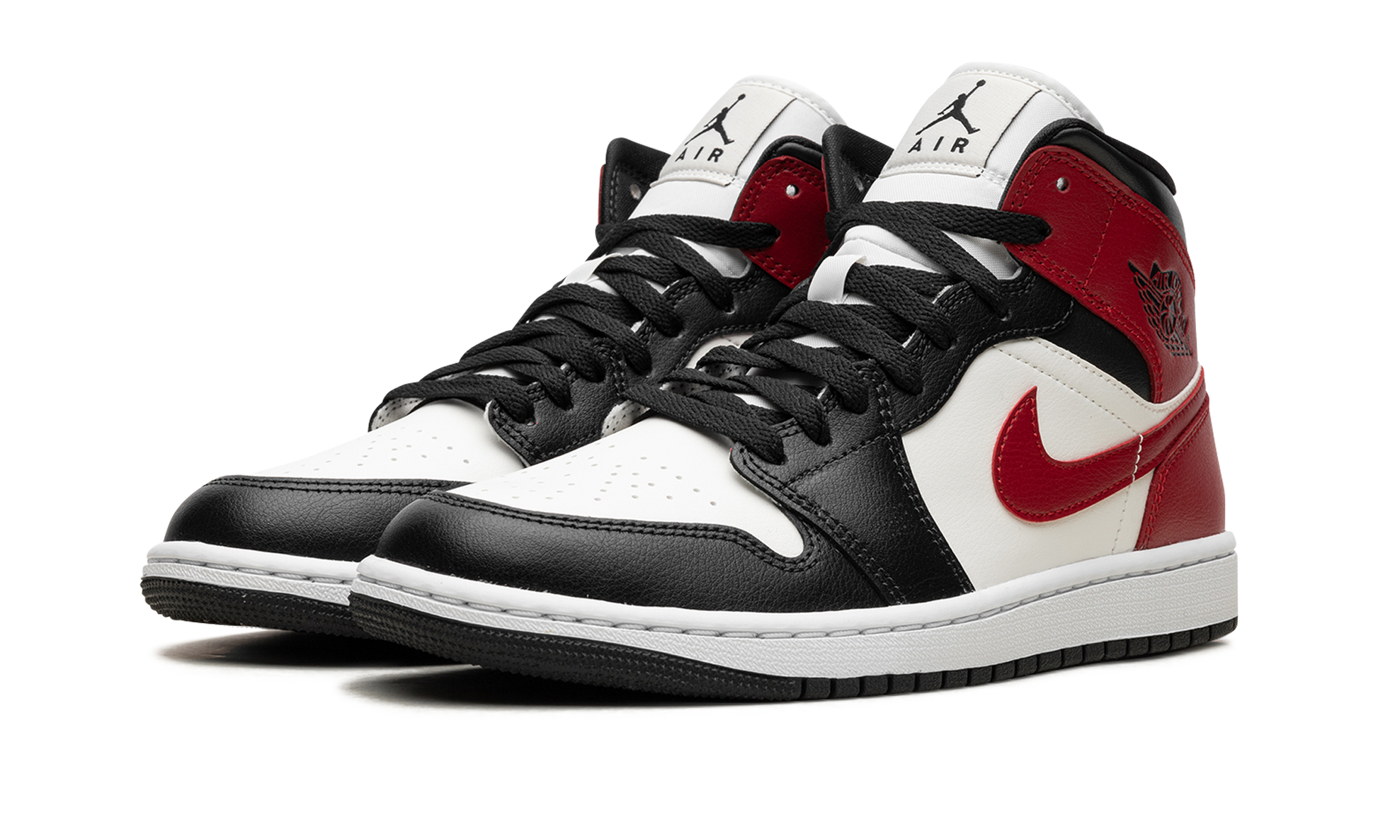 Air Jordan 1 Mid Women "Black toe" BQ6472 160