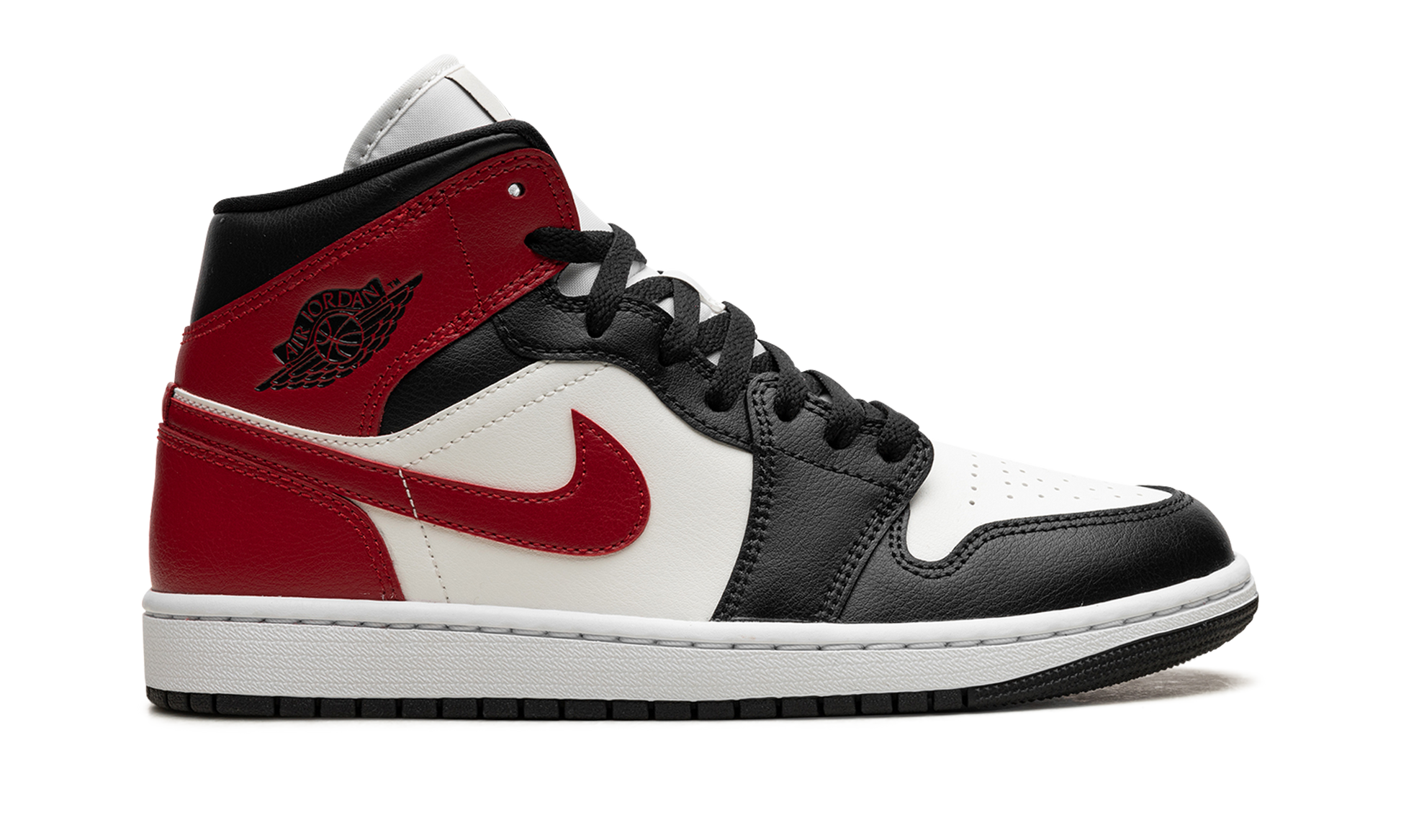 Air Jordan 1 Mid Women "Black toe" BQ6472 160