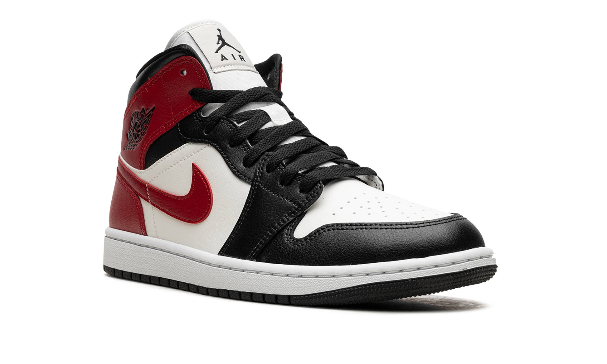 Air Jordan 1 Mid Women "Black toe" BQ6472 160