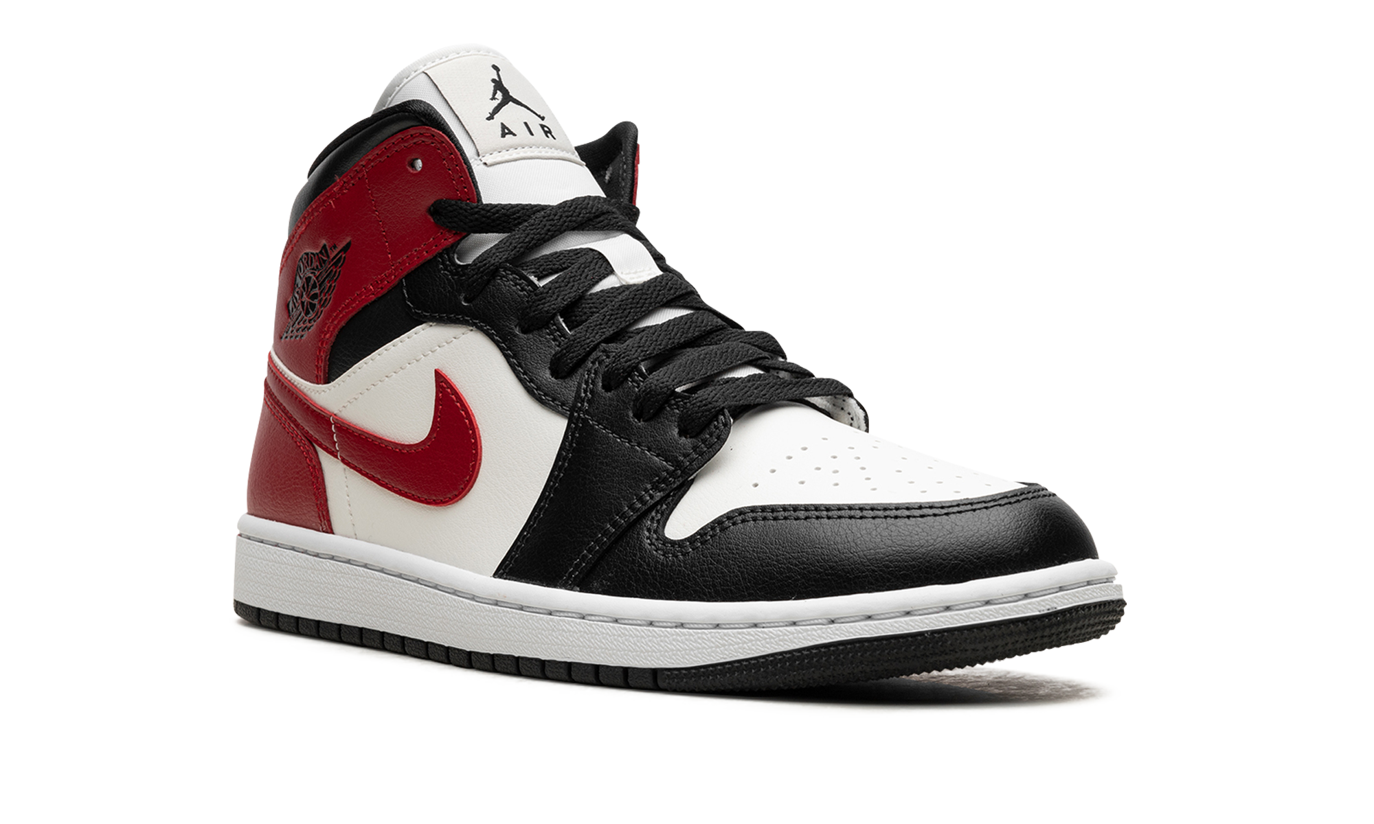 Air Jordan 1 Mid Women "Black toe" BQ6472 160