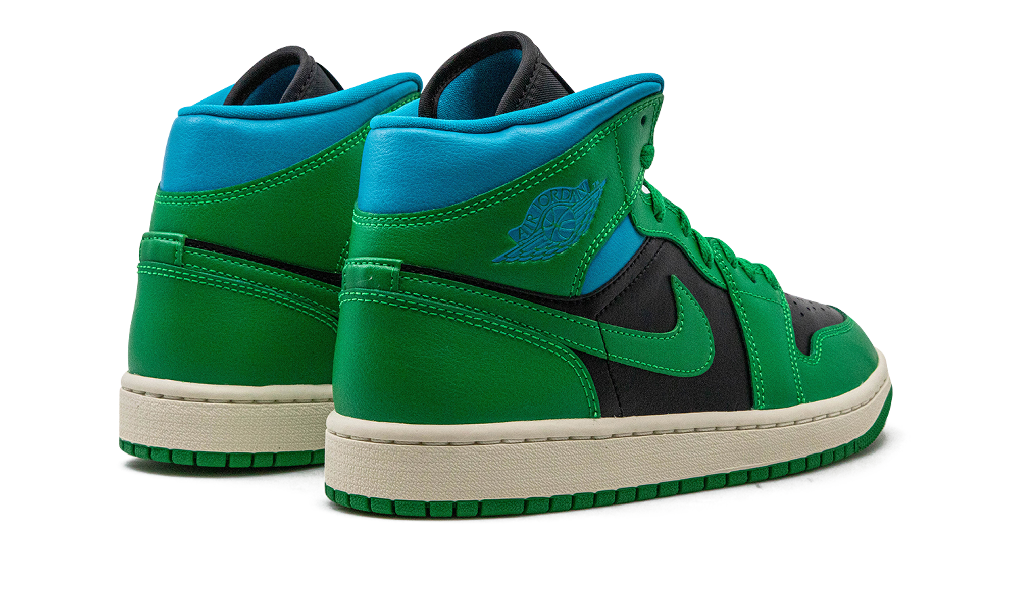 Air Jordan 1 Mid Women "Lucky green aquatone" BQ6472 033