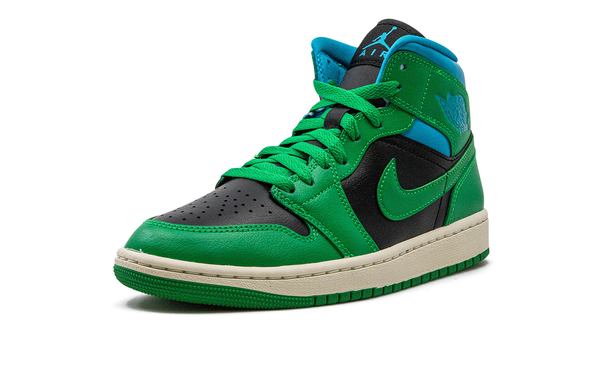 Air Jordan 1 Mid Women "Lucky green aquatone" BQ6472 033