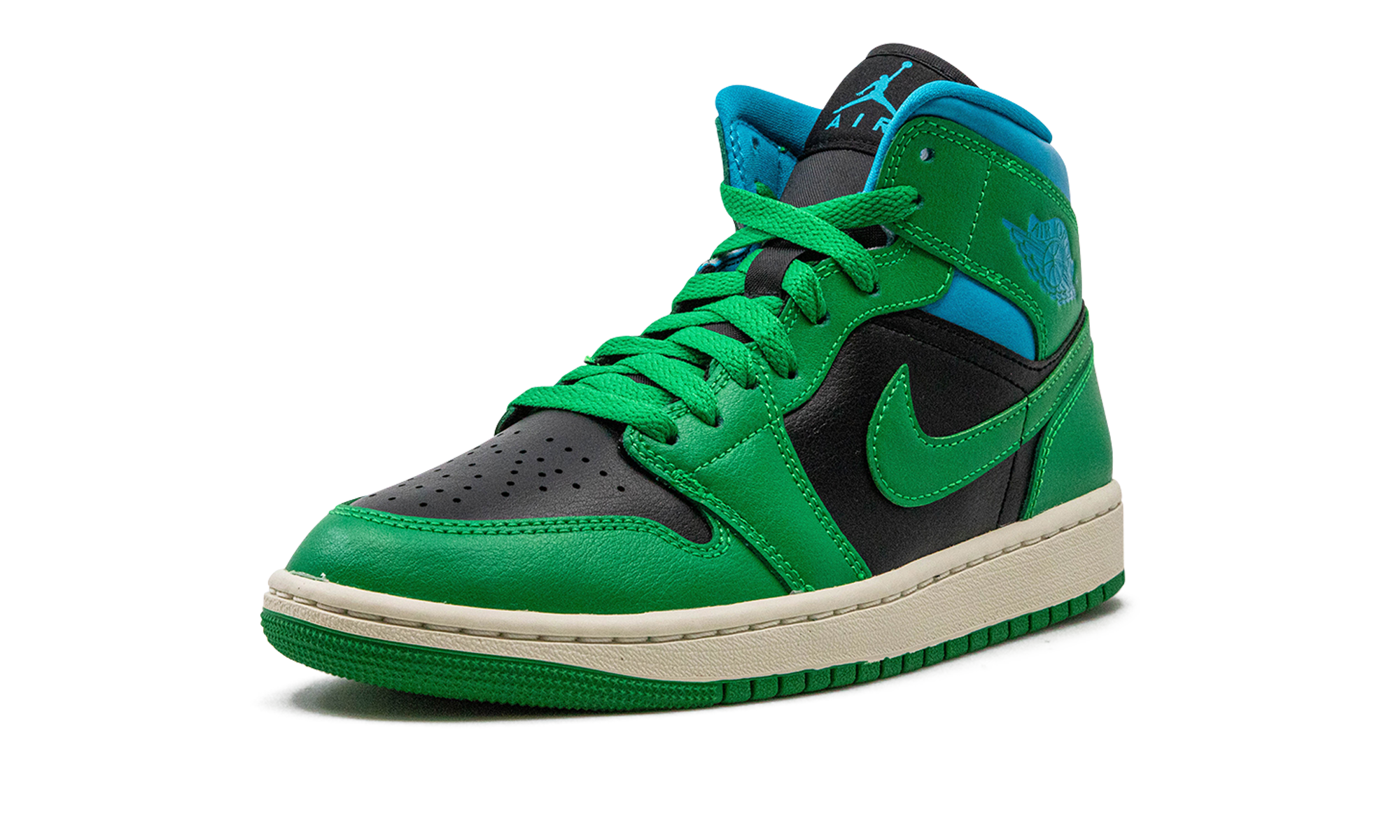 Air Jordan 1 Mid Women "Lucky green aquatone" BQ6472 033