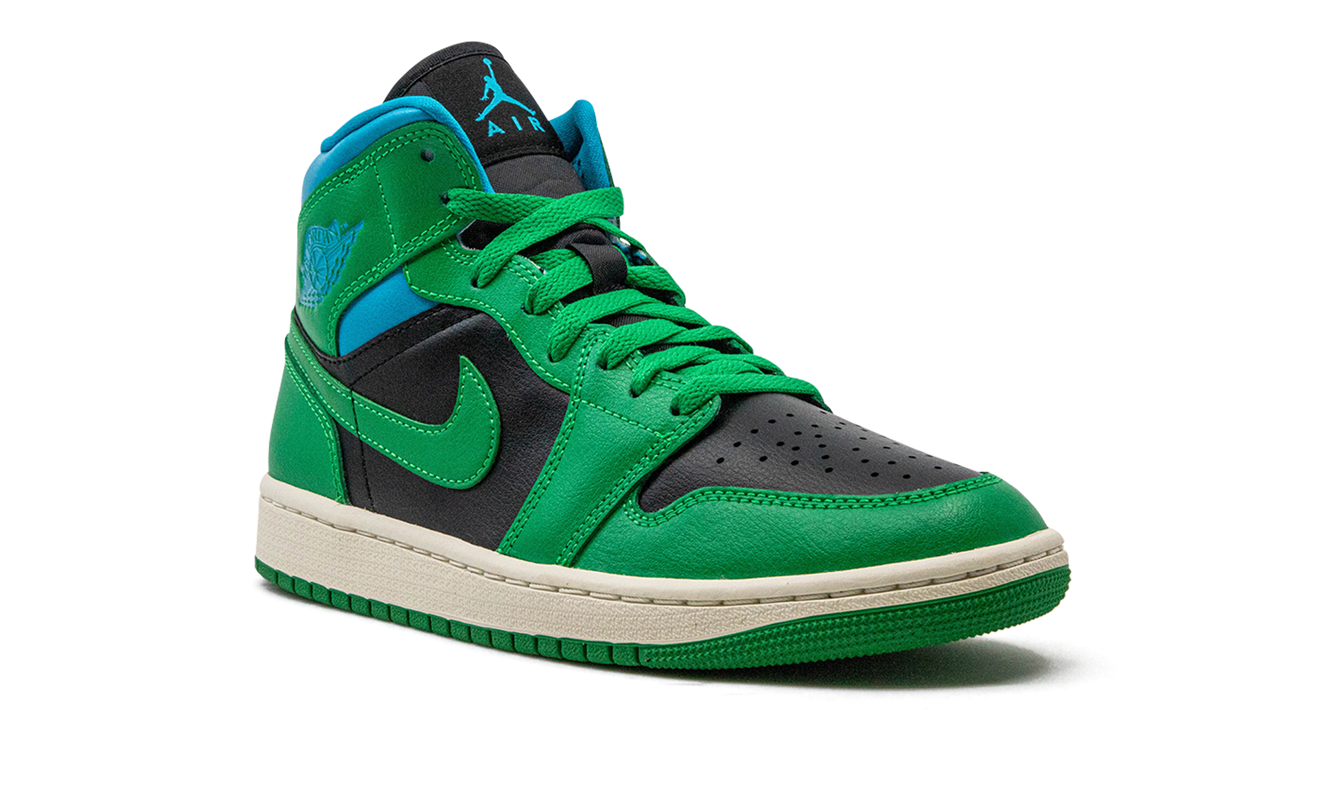 Air Jordan 1 Mid Women "Lucky green aquatone" BQ6472 033