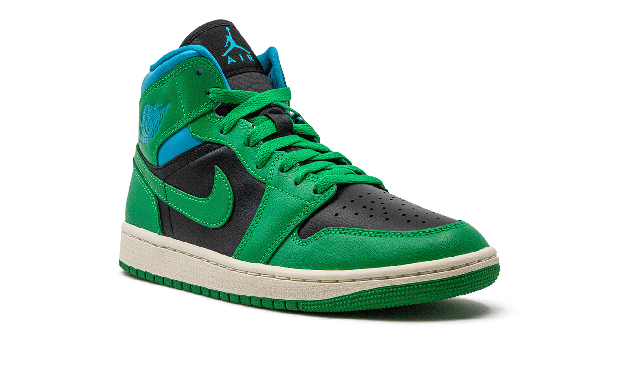 Air Jordan 1 Mid Women "Lucky green aquatone" BQ6472 033