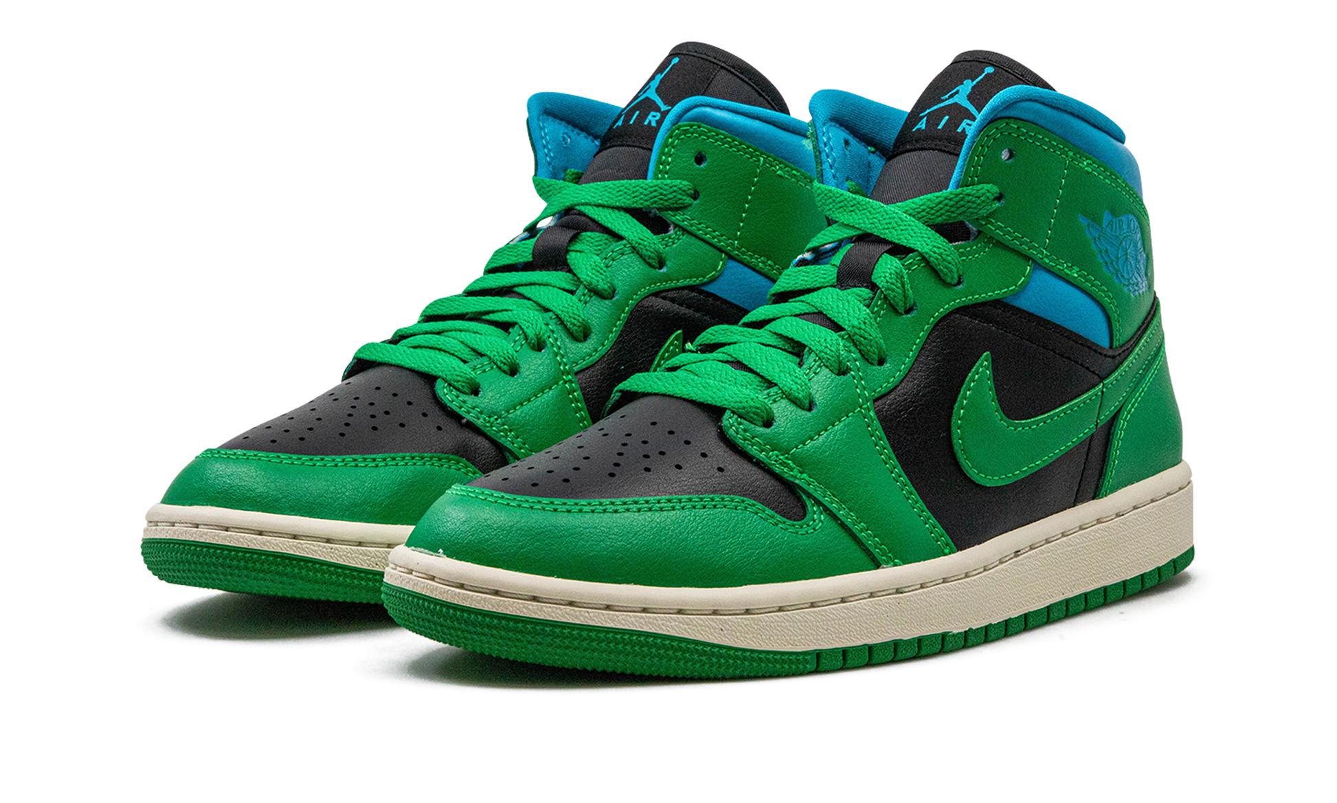 Air Jordan 1 Mid Women "Lucky green aquatone" BQ6472 033