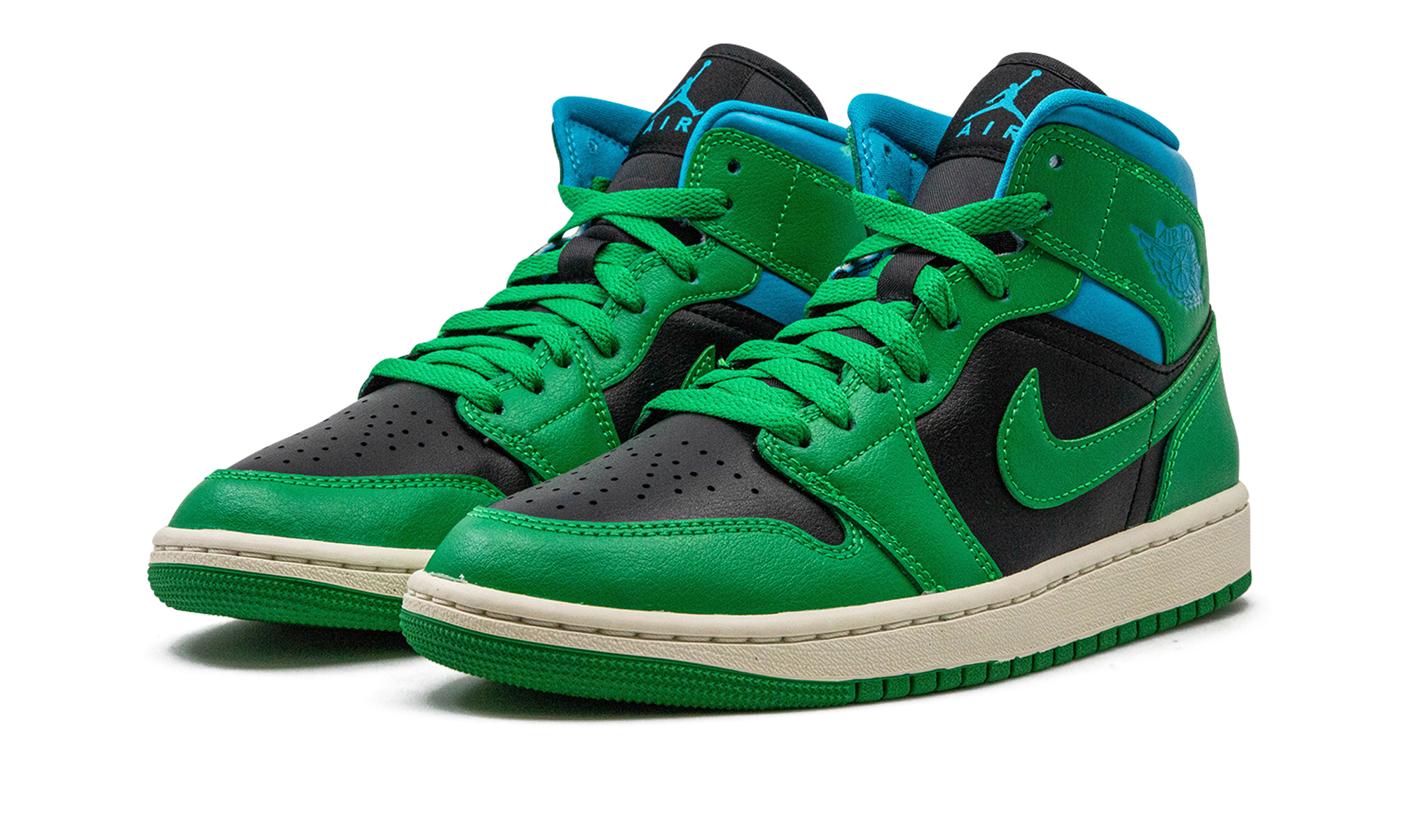 Air Jordan 1 Mid Women "Lucky green aquatone" BQ6472 033
