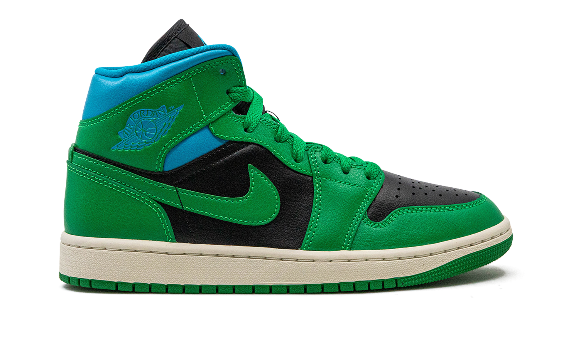 Air Jordan 1 Mid Women "Lucky green aquatone" BQ6472 033