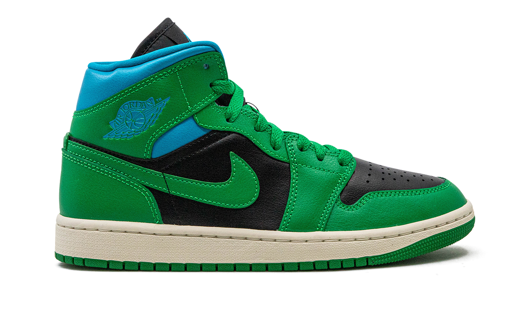 Air Jordan 1 Mid Women "Lucky green aquatone" BQ6472 033