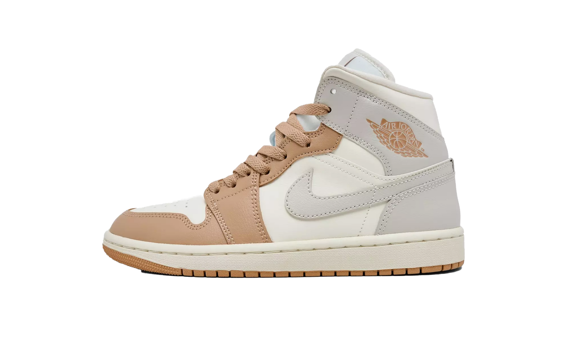 Air Jordan 1 Mid Women "Pale ivory hemp" BQ6472 118