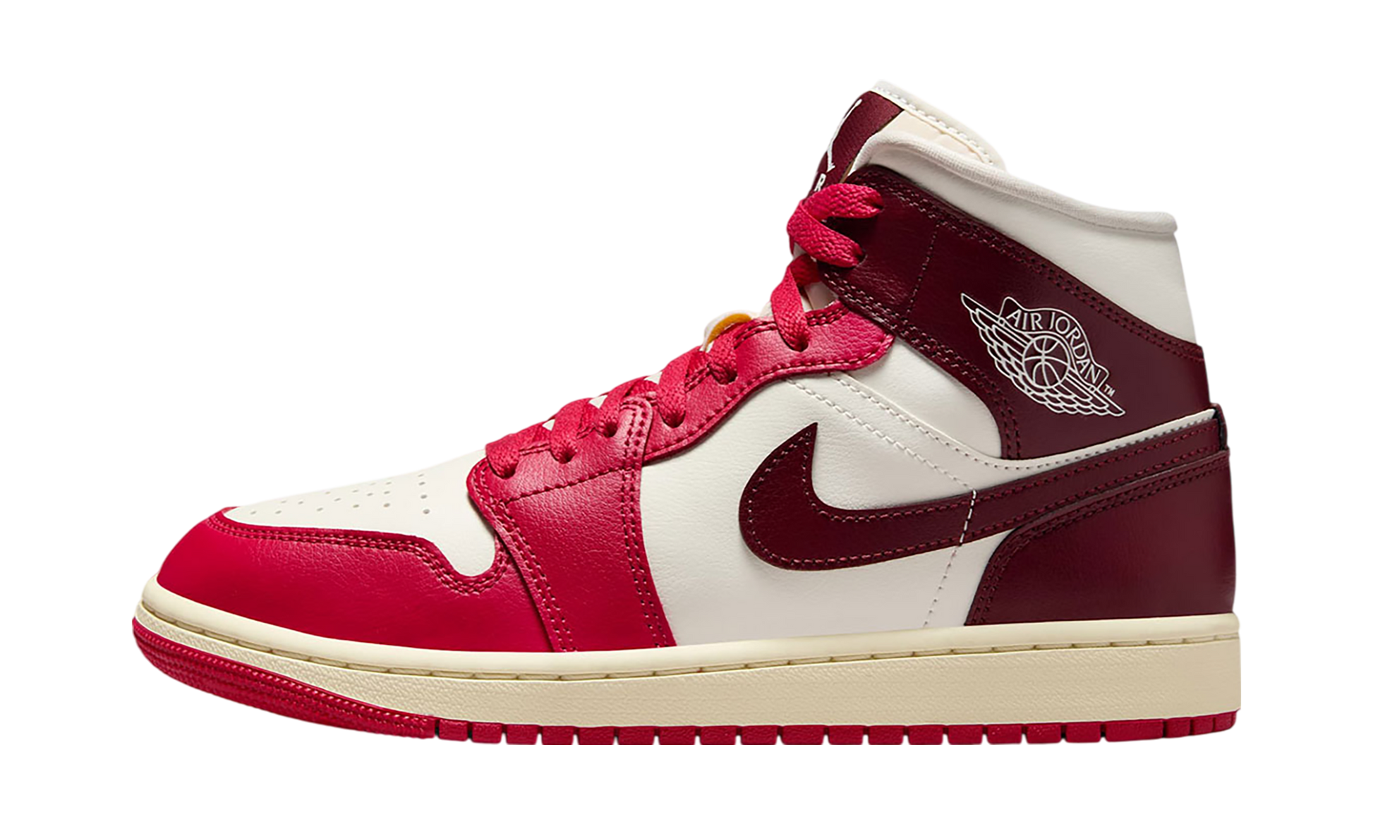 Air Jordan 1 Mid Women "Red/white" BQ6472 119