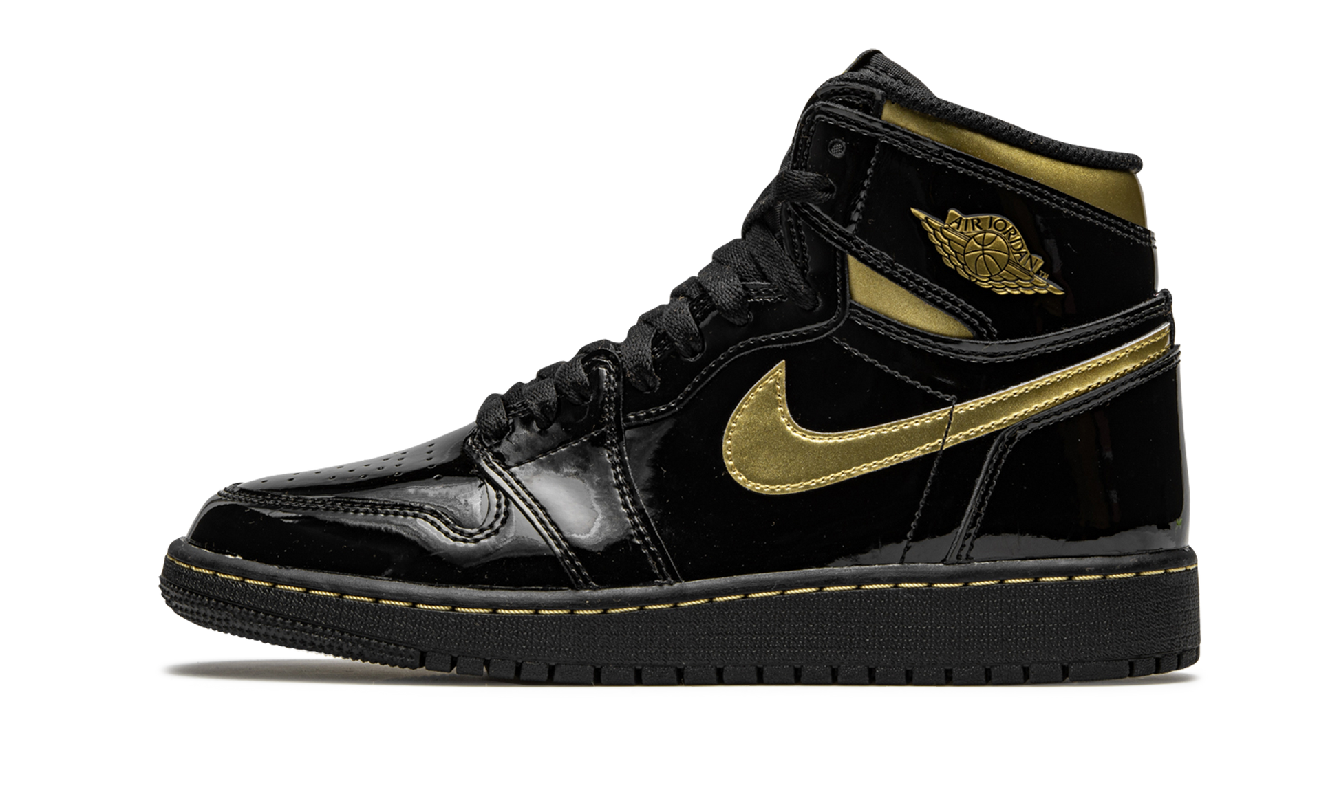 Air Jordan 1 RETRO High OG GS "Black metallic gold" 575441 032