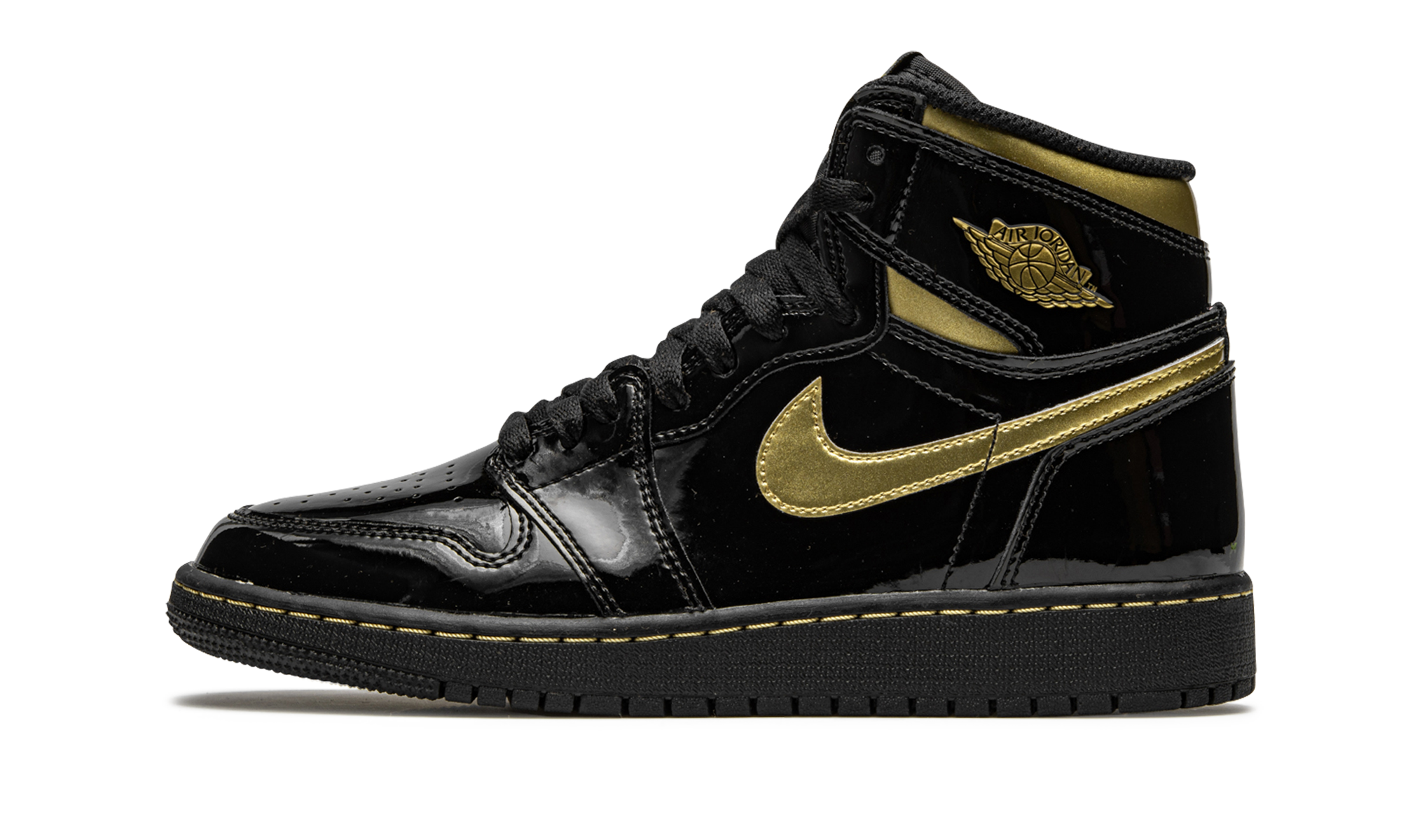 Air Jordan 1 RETRO High OG GS "Black metallic gold" 575441 032