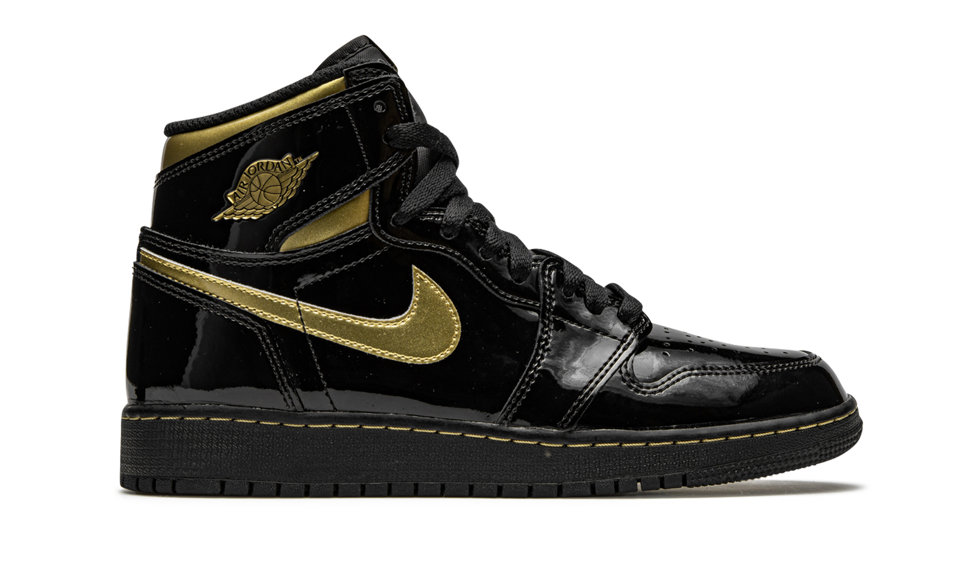 Air Jordan 1 RETRO High OG GS "Black metallic gold" 575441 032