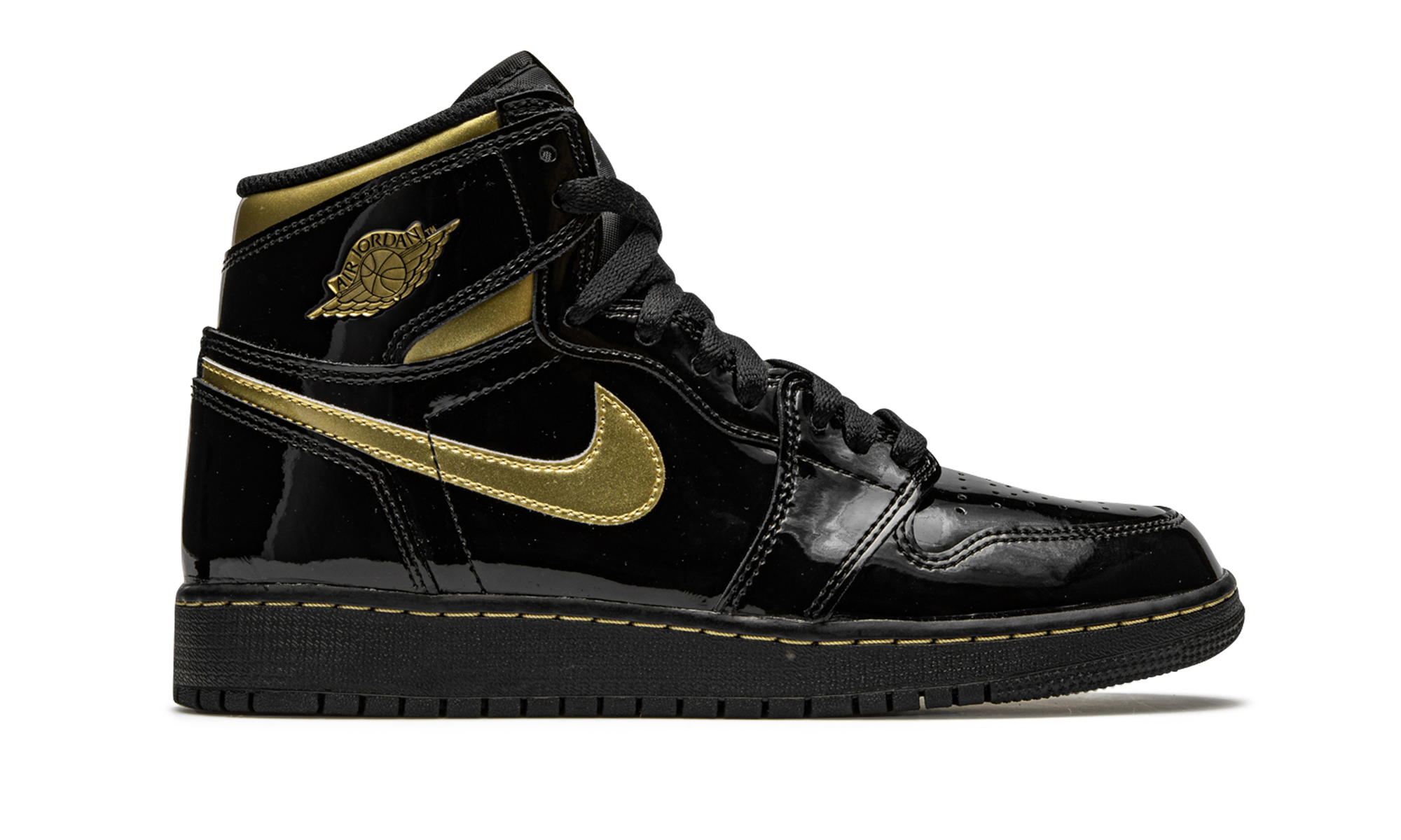 Air Jordan 1 RETRO High OG GS "Black metallic gold" 575441 032