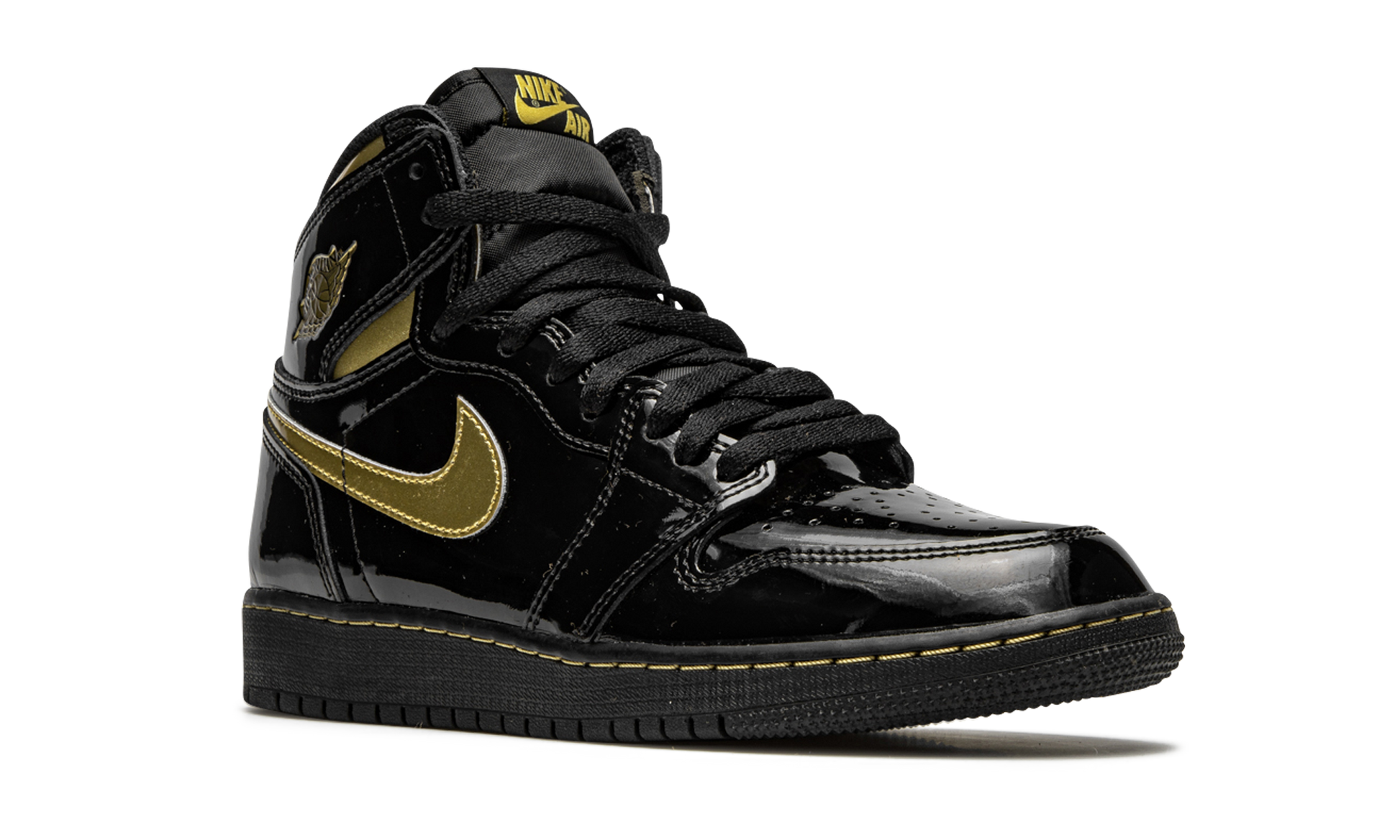 Air Jordan 1 RETRO High OG GS "Black metallic gold" 575441 032