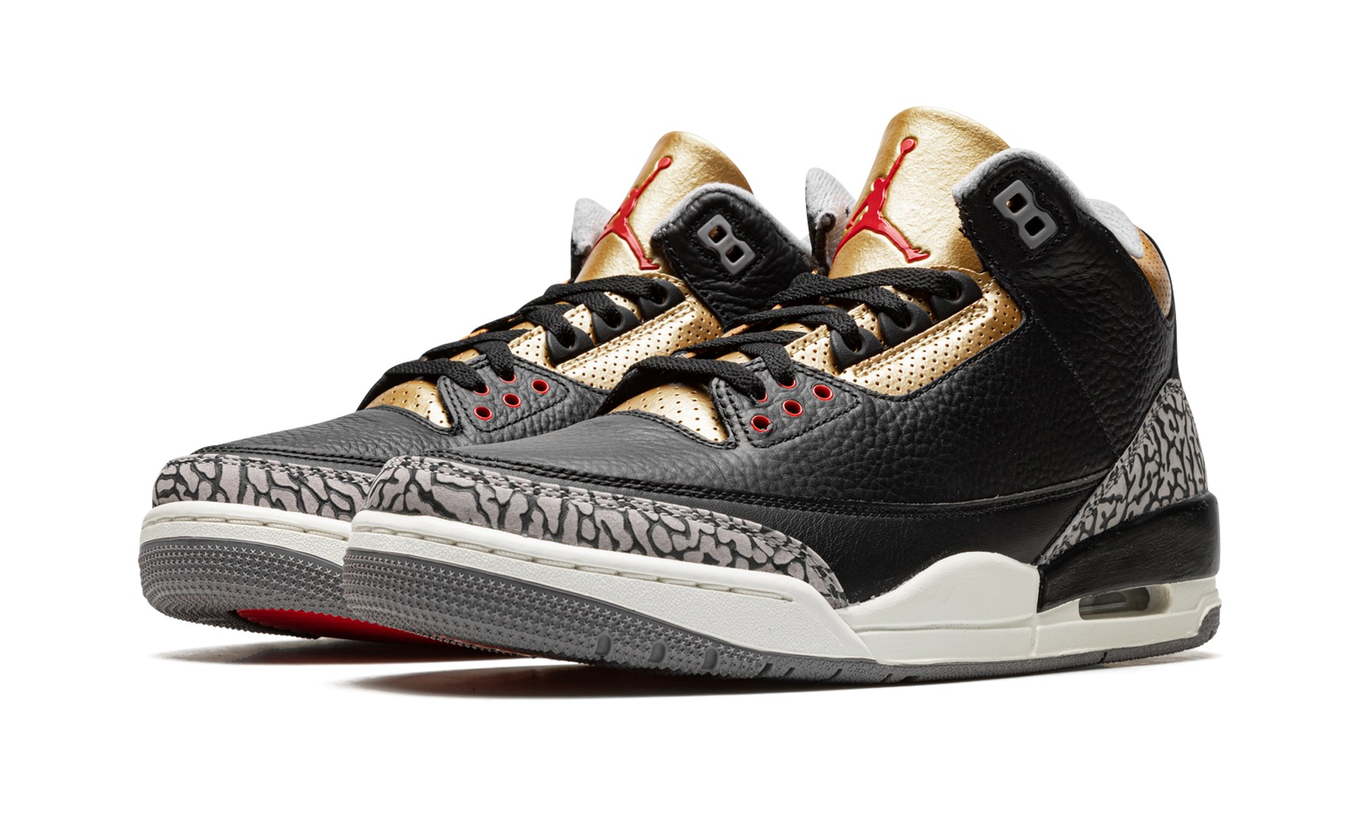 Air Jordan 3 Women "Black Cement Gold"