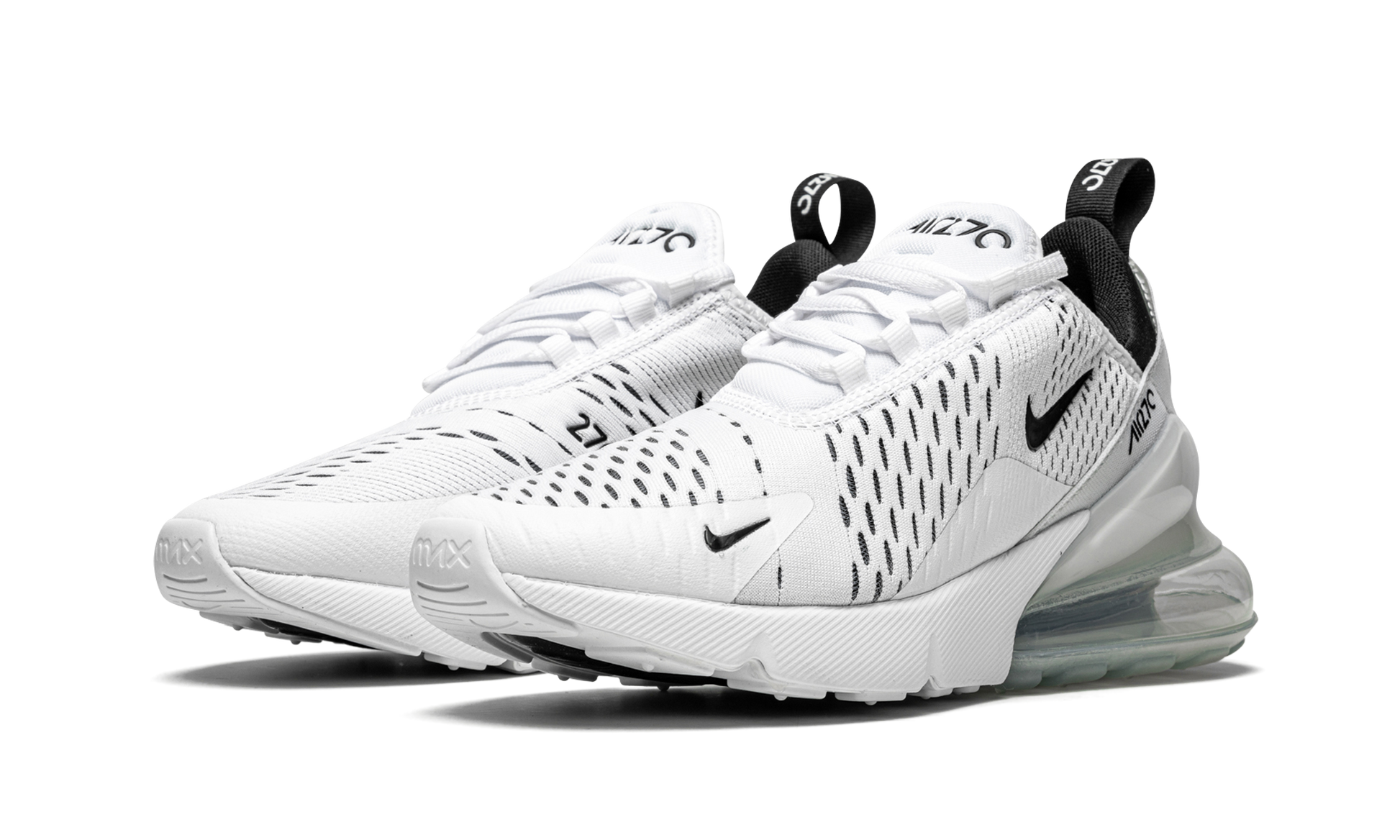Air Max 270 Mns Women "White / black" AH6789 100