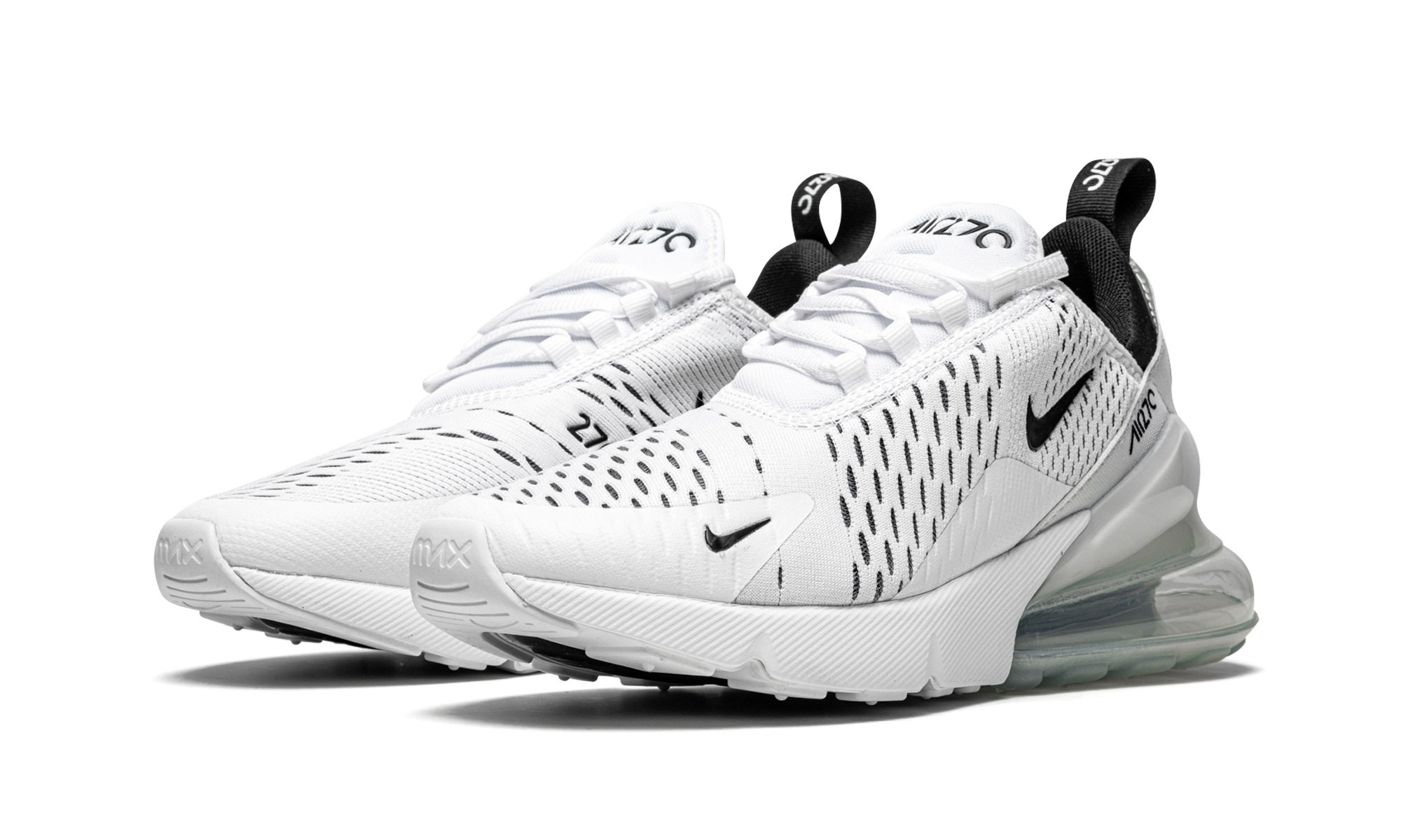 Air Max 270 Mns Women "White / black" AH6789 100
