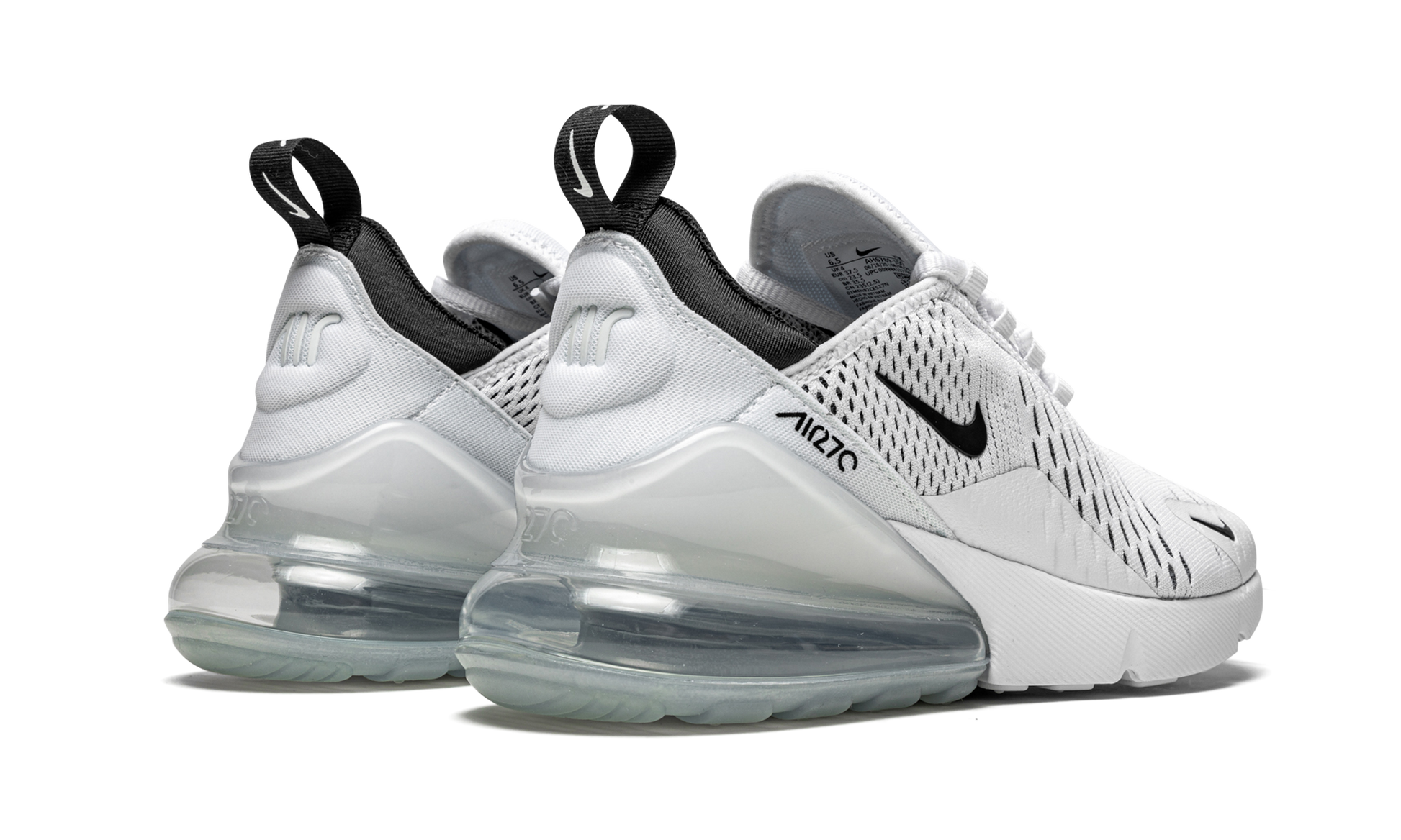 Air Max 270 Mns Women "White / black" AH6789 100