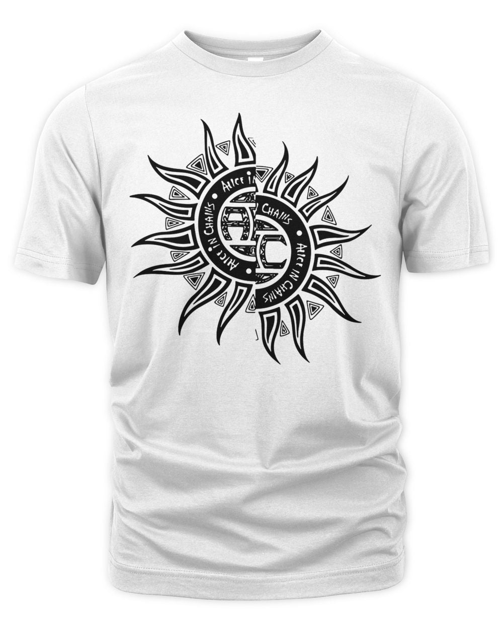 Alice in Chains Merch Split Sun Logo Vintage Inspired Shirt