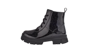 Ashton Lace Up Boot GS "Glitter Black"